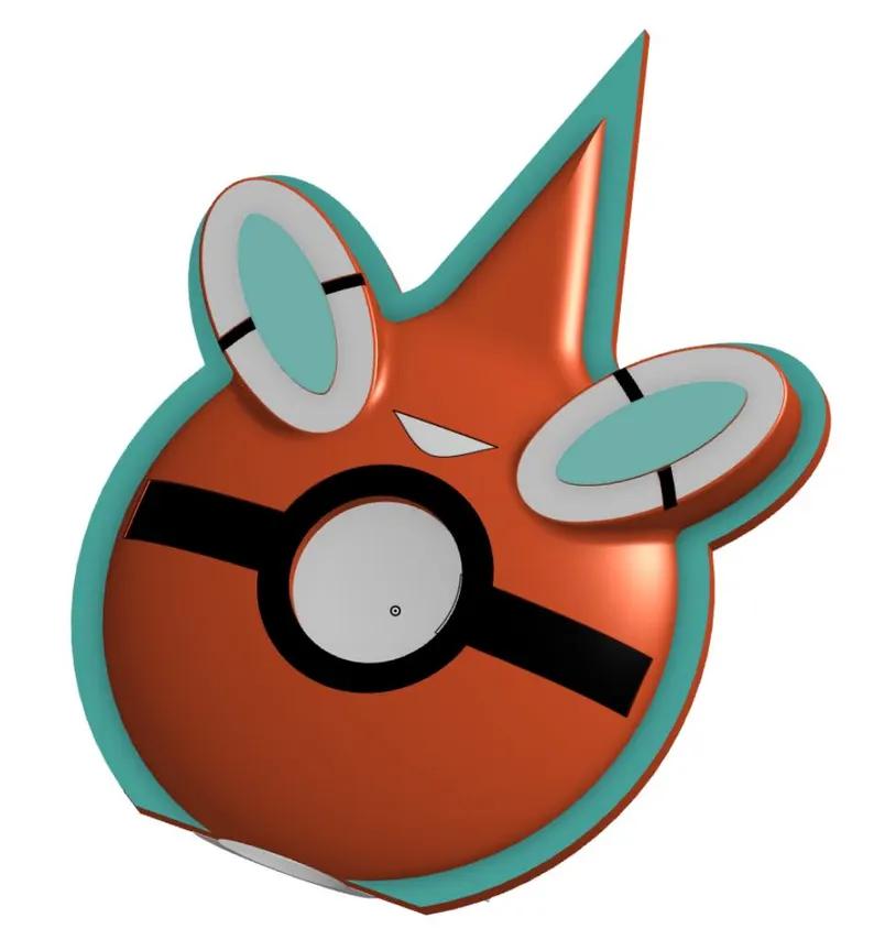 Rotom Pokeball / Pokémon Go Plus + Protective Case 3d model