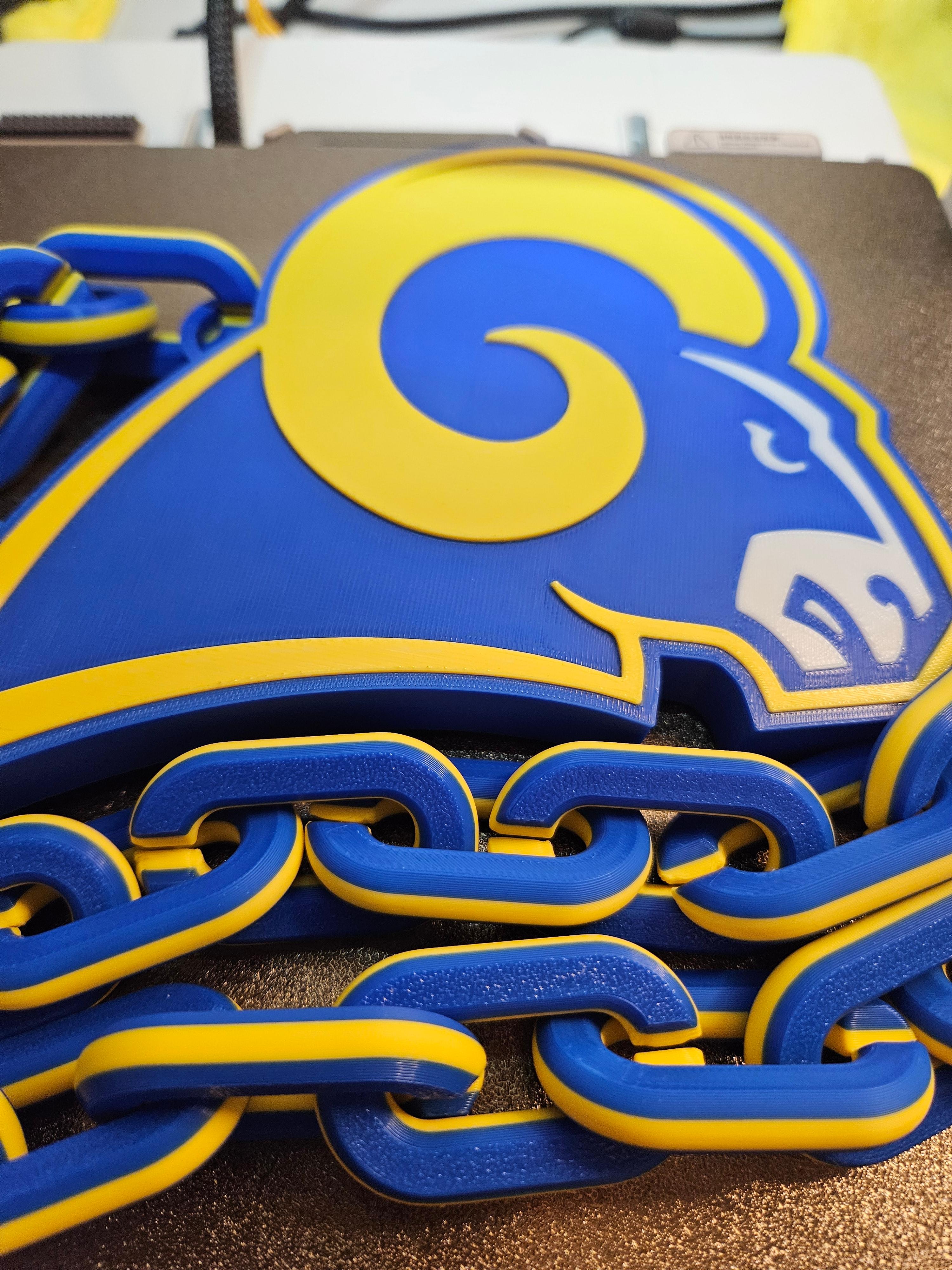 Los Angeles Rams Old Logo Big Emblem 3d model