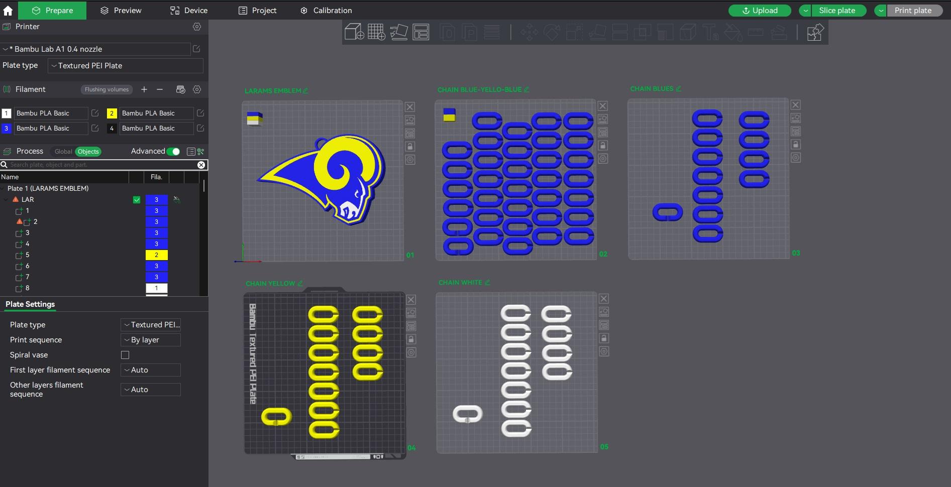 Los Angeles Rams Old Logo Big Emblem 3d model