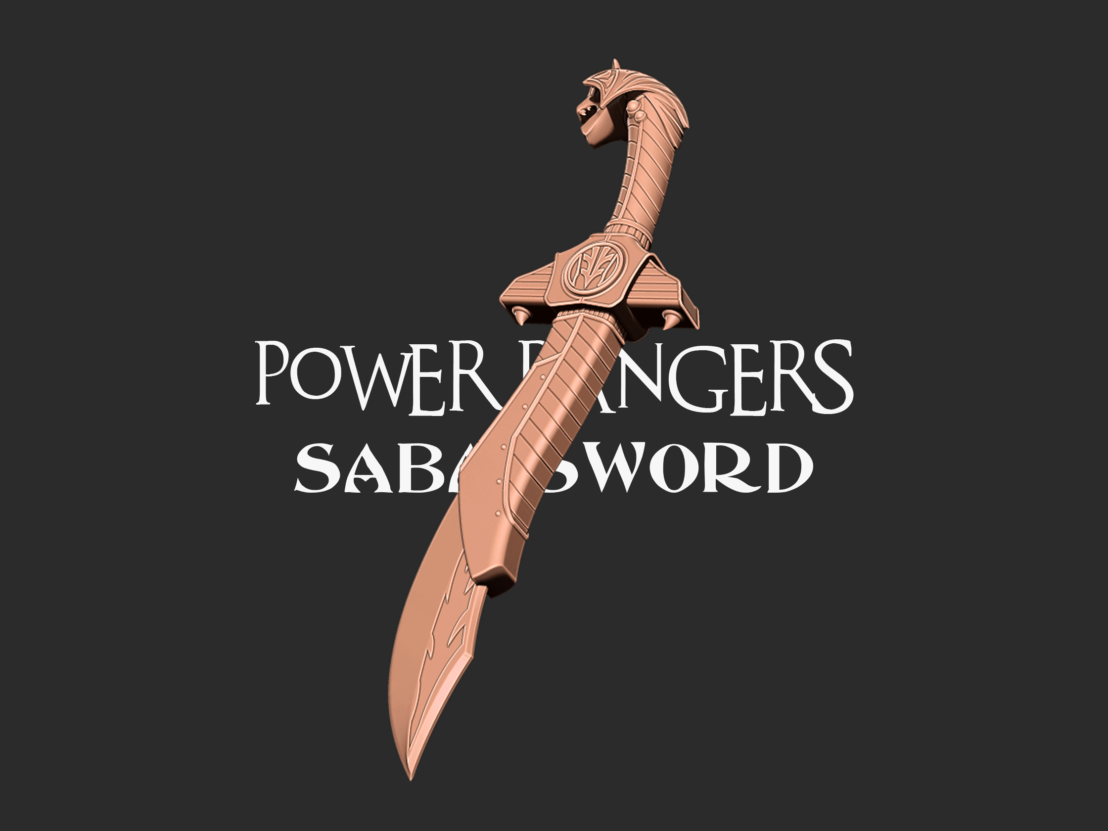 Power Rangers Saba Sword 3D print model 3d model