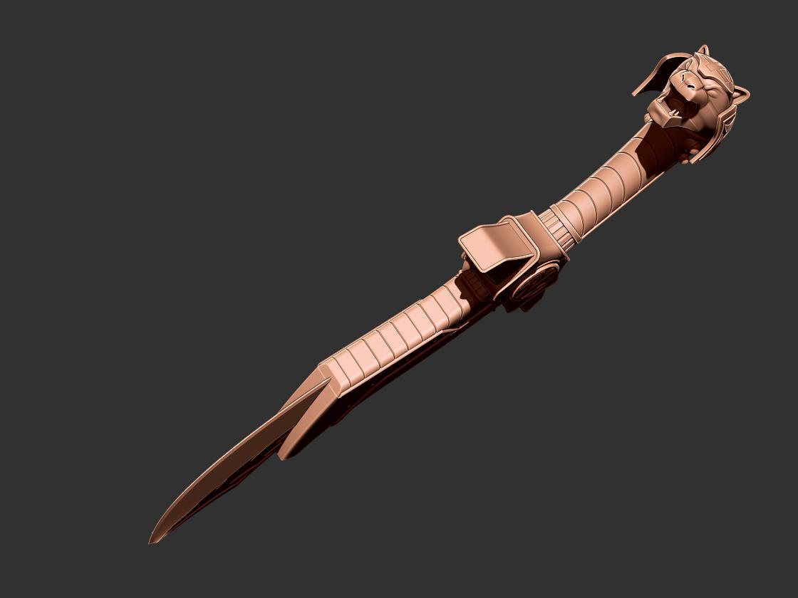 Power Rangers Saba Sword 3D print model 3d model