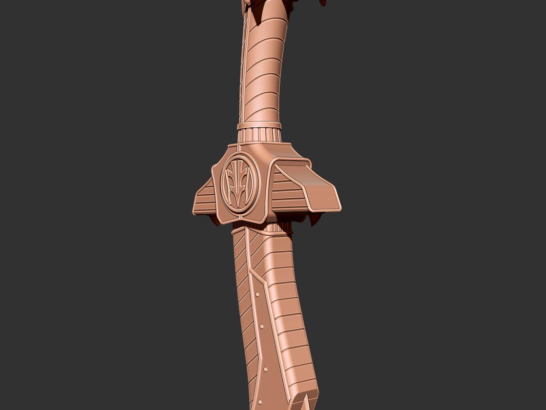 Power Rangers Saba Sword 3D print model 3d model