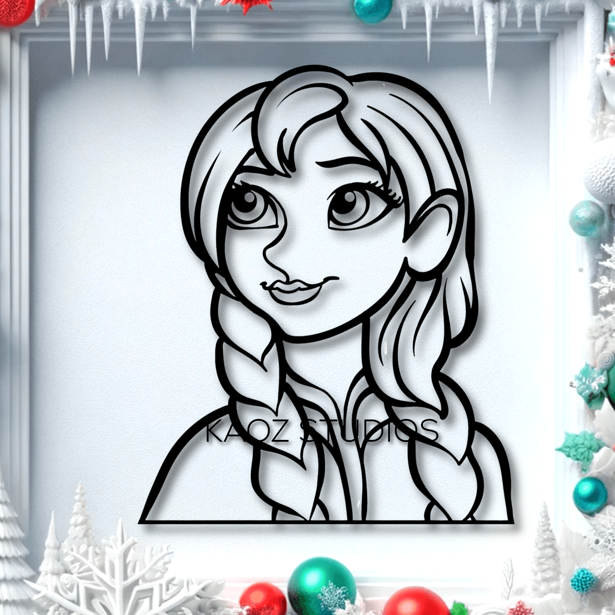 Anna Frozen wall art disney wall decor disney decoration fan art 3d model