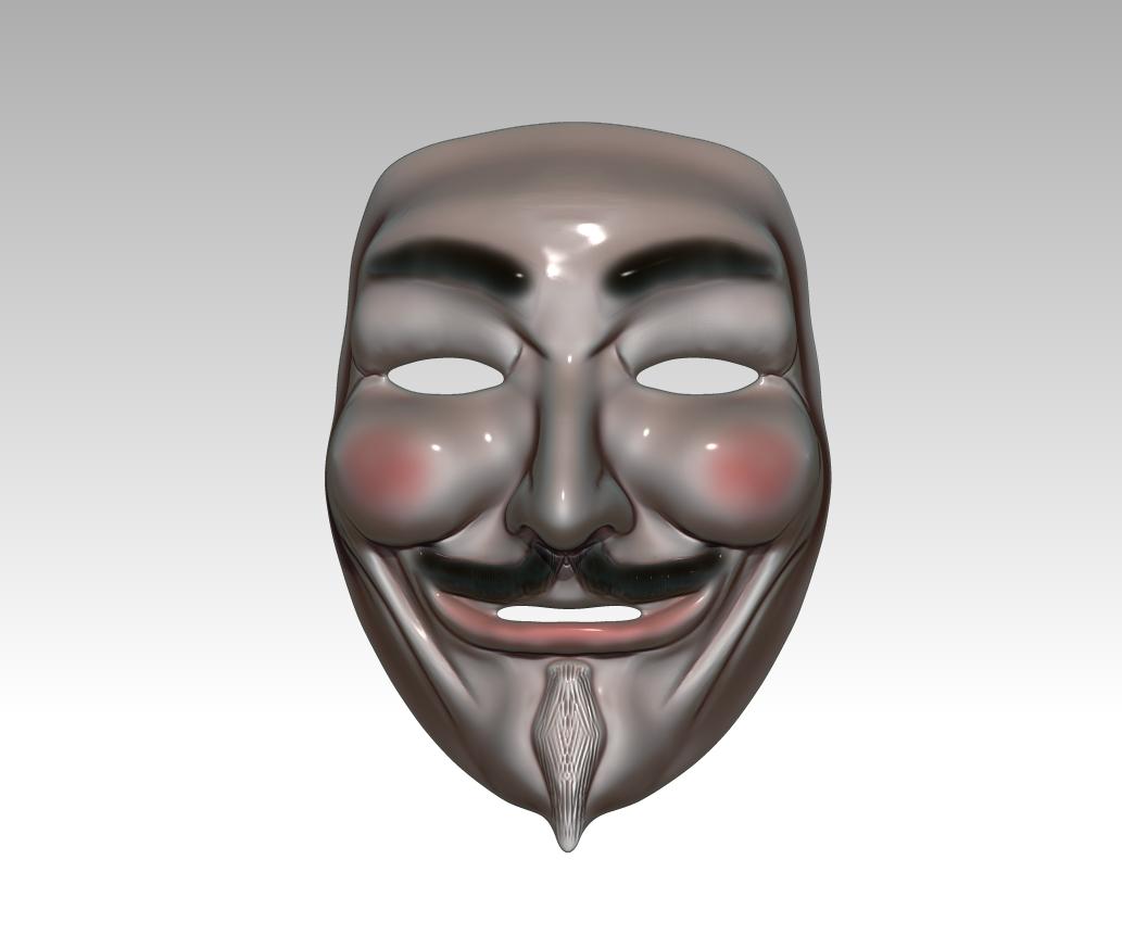 V for Vendetta mask 3d model