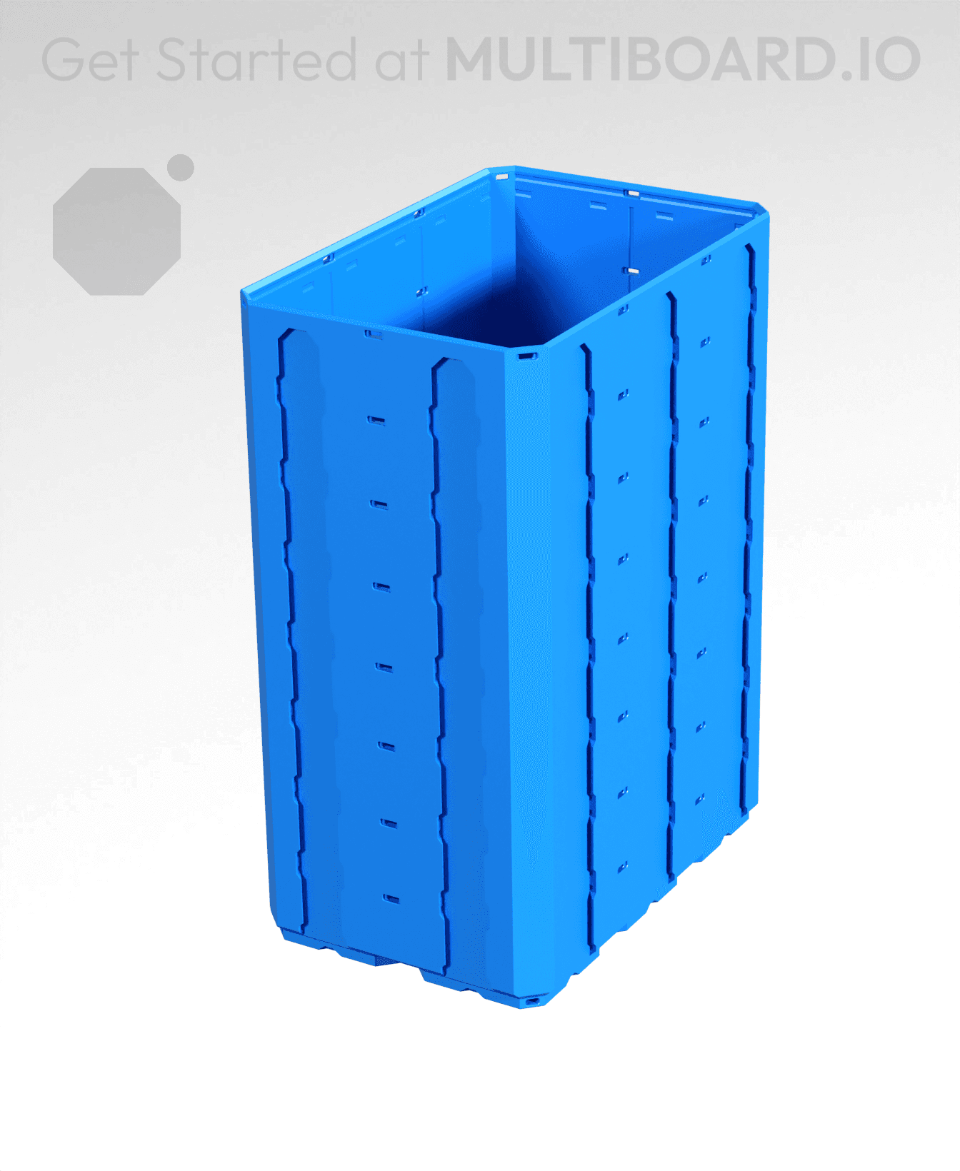 2x3x4 - Topped Multipoint Rail - Multibin Shell 3d model