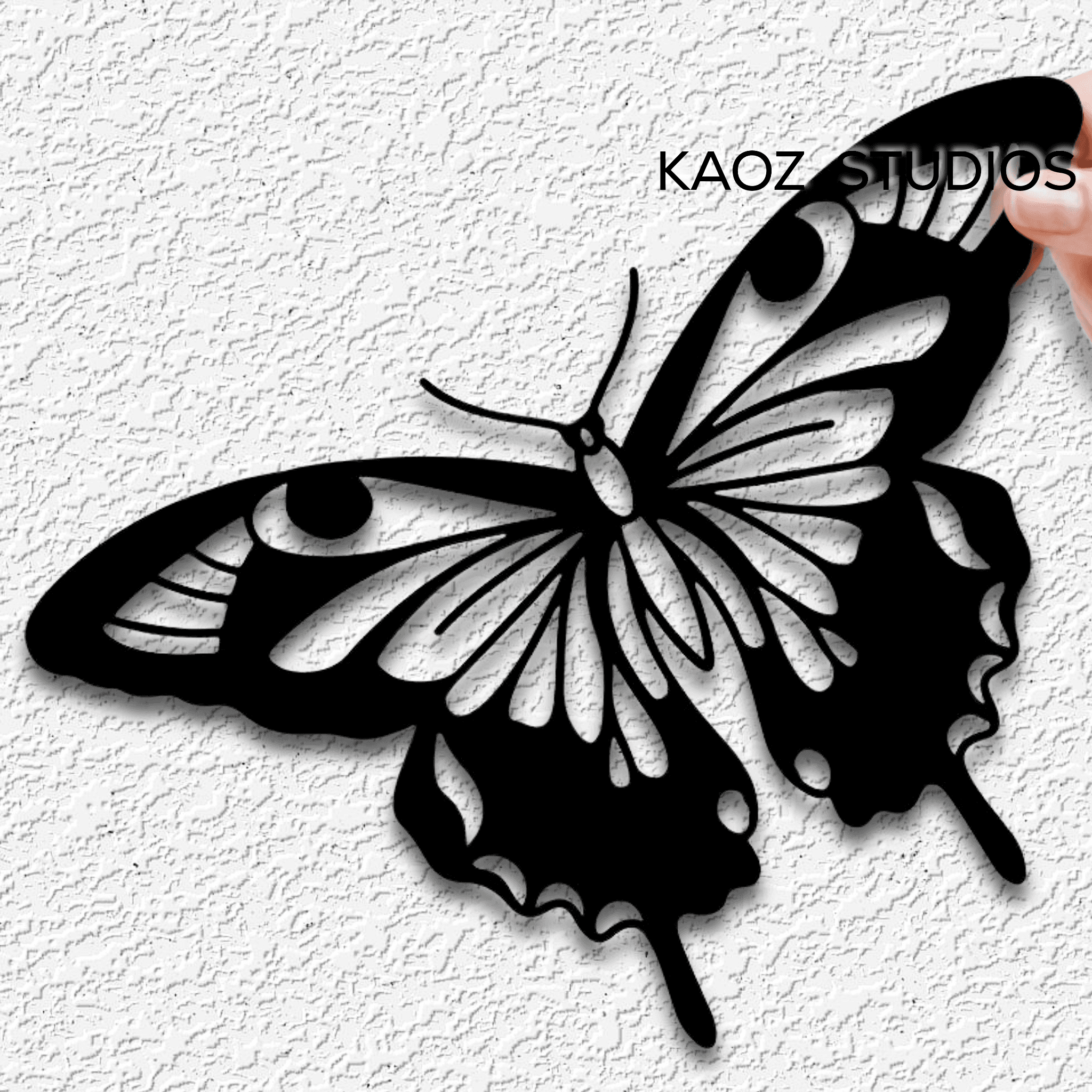 swallowtail butterfly wall art garden decor  3d model