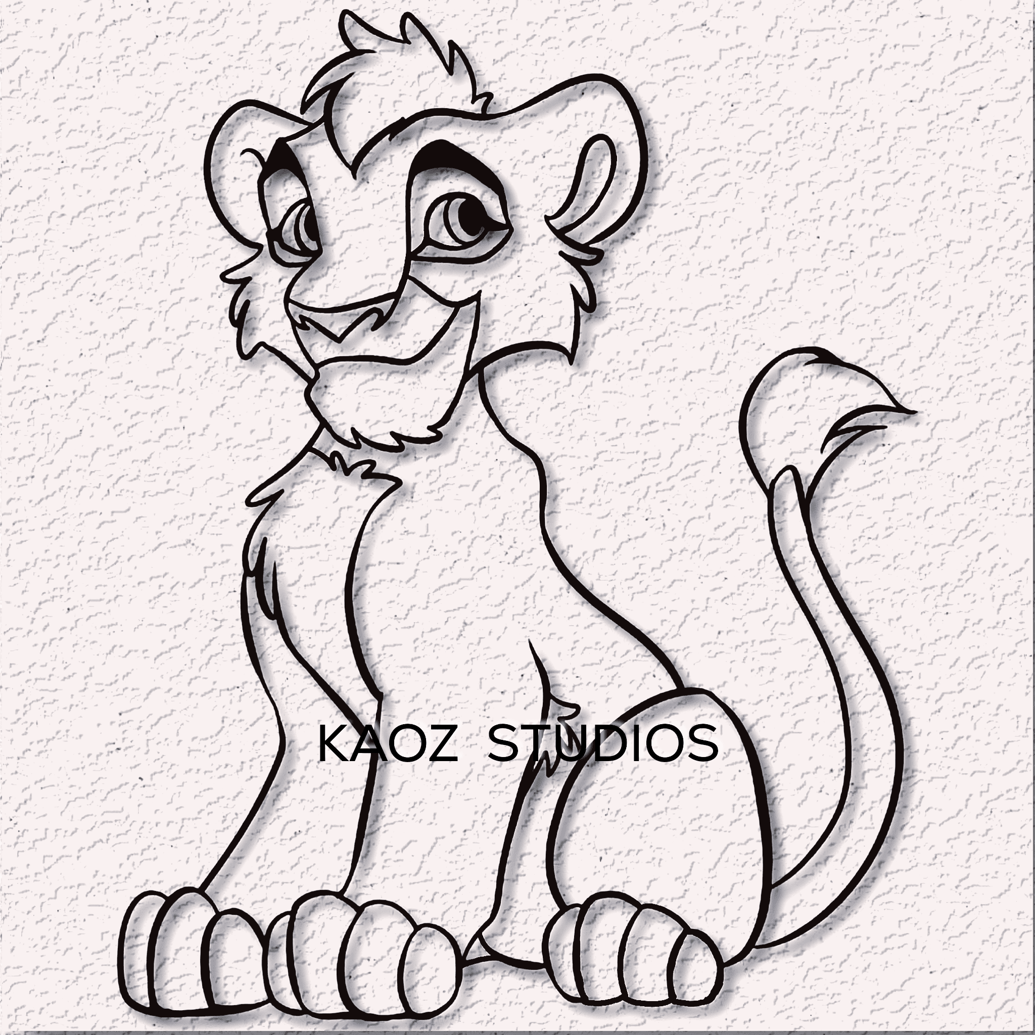 kovu wall art the lion king wall decor disney fanart 3d model