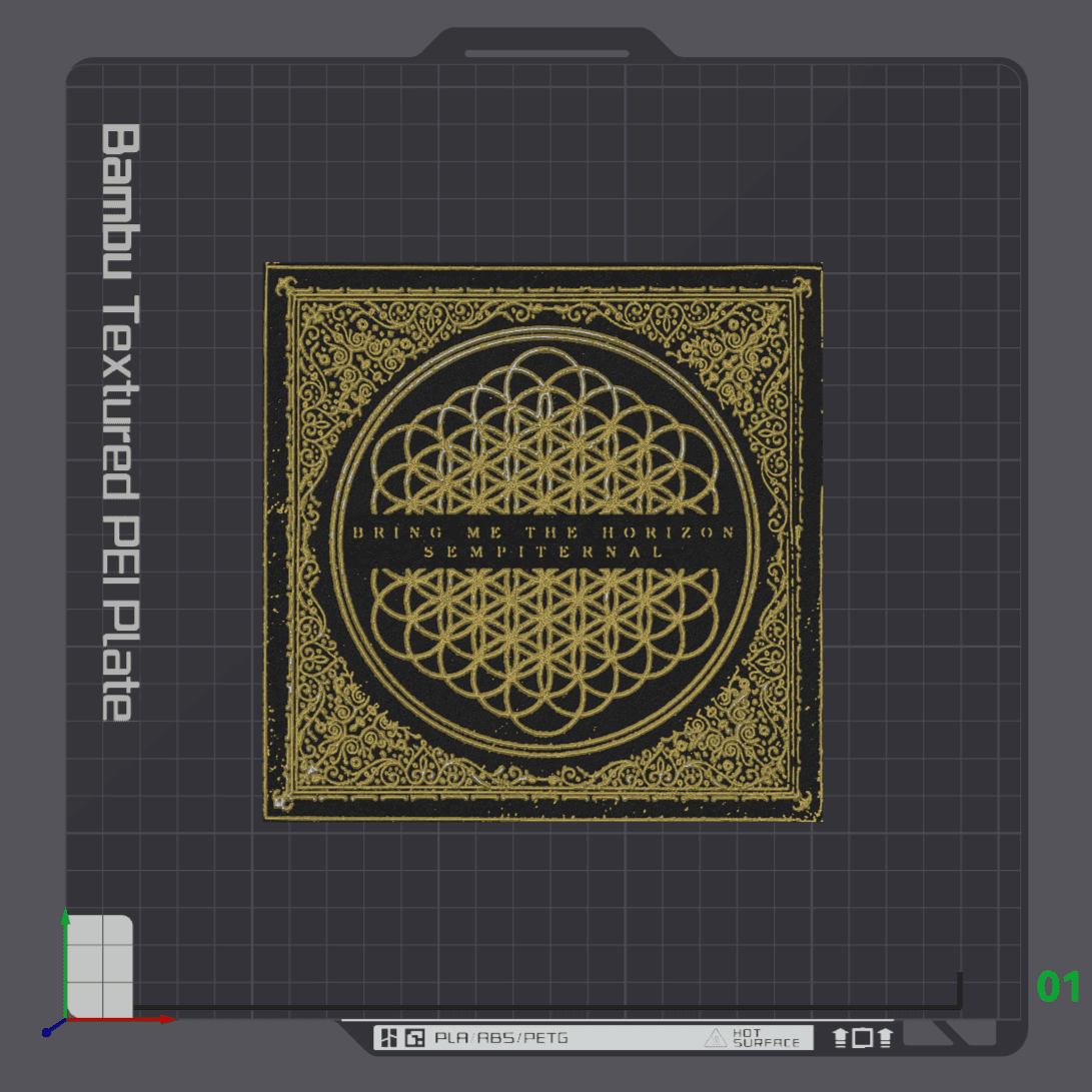 Bring Me The Horizon Sempiternal Album Cover 3d model