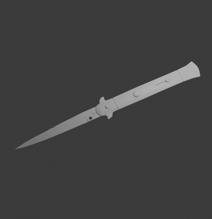 Stiletto knife CSGO 3d model