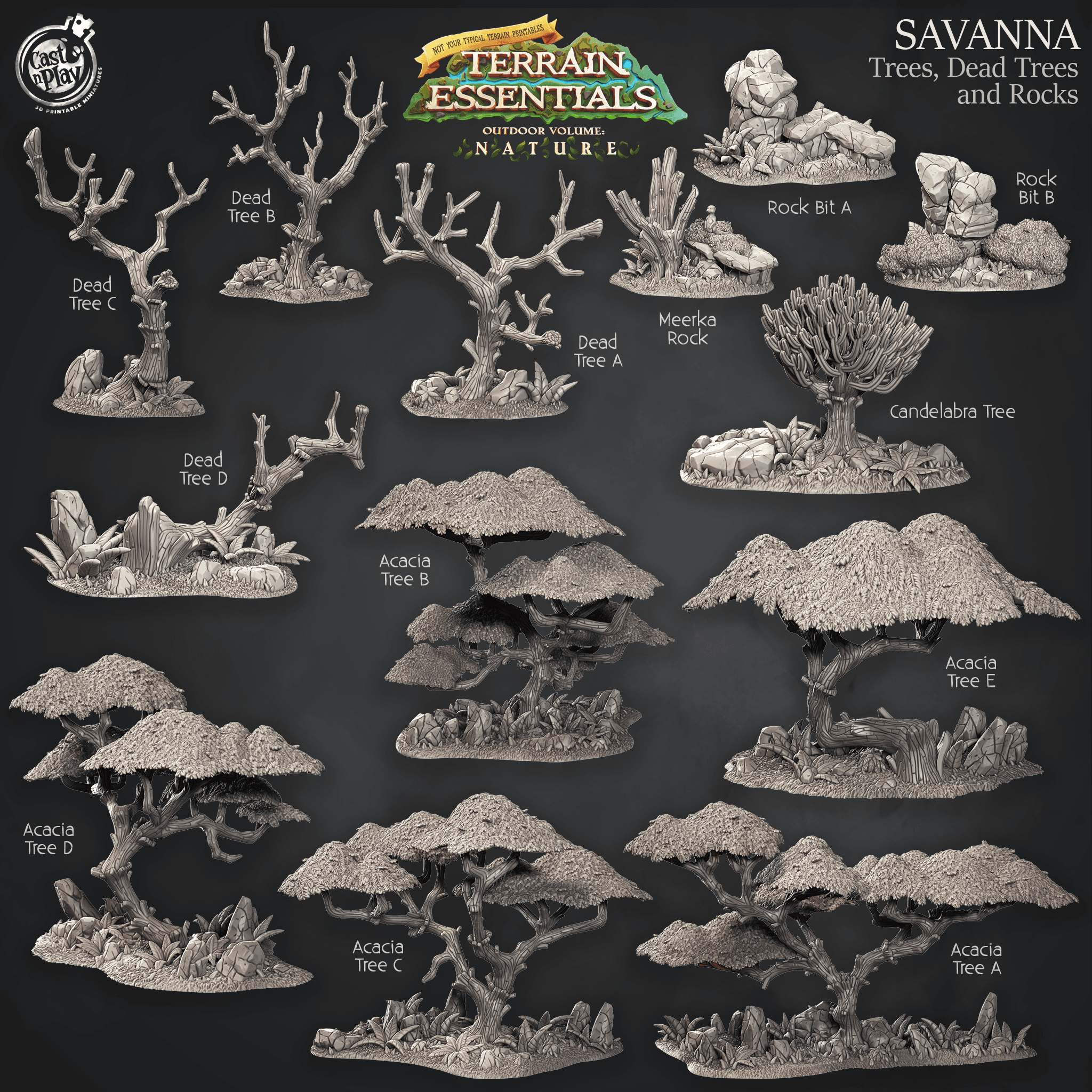 Savanna Set (Pre-Supported) 3d model