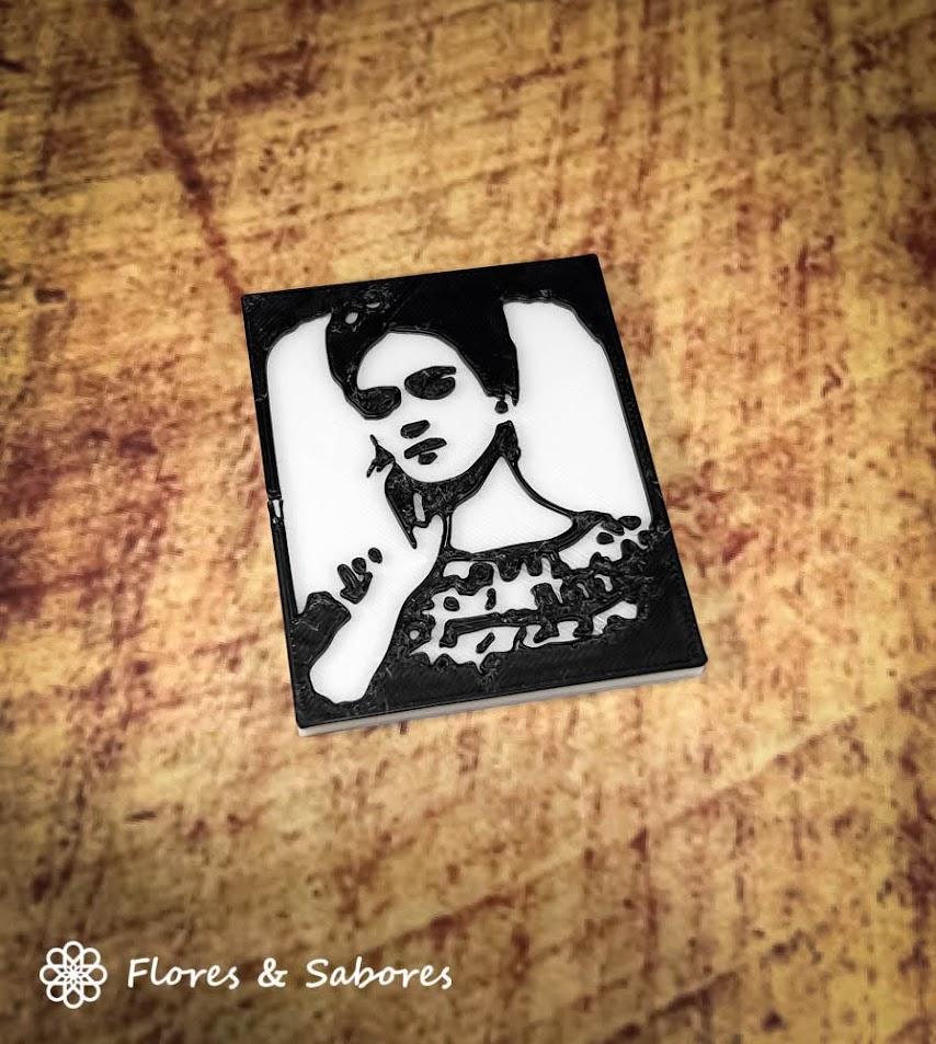 FRIDA KAHLO SILHOUETTE MAGNET 3d model