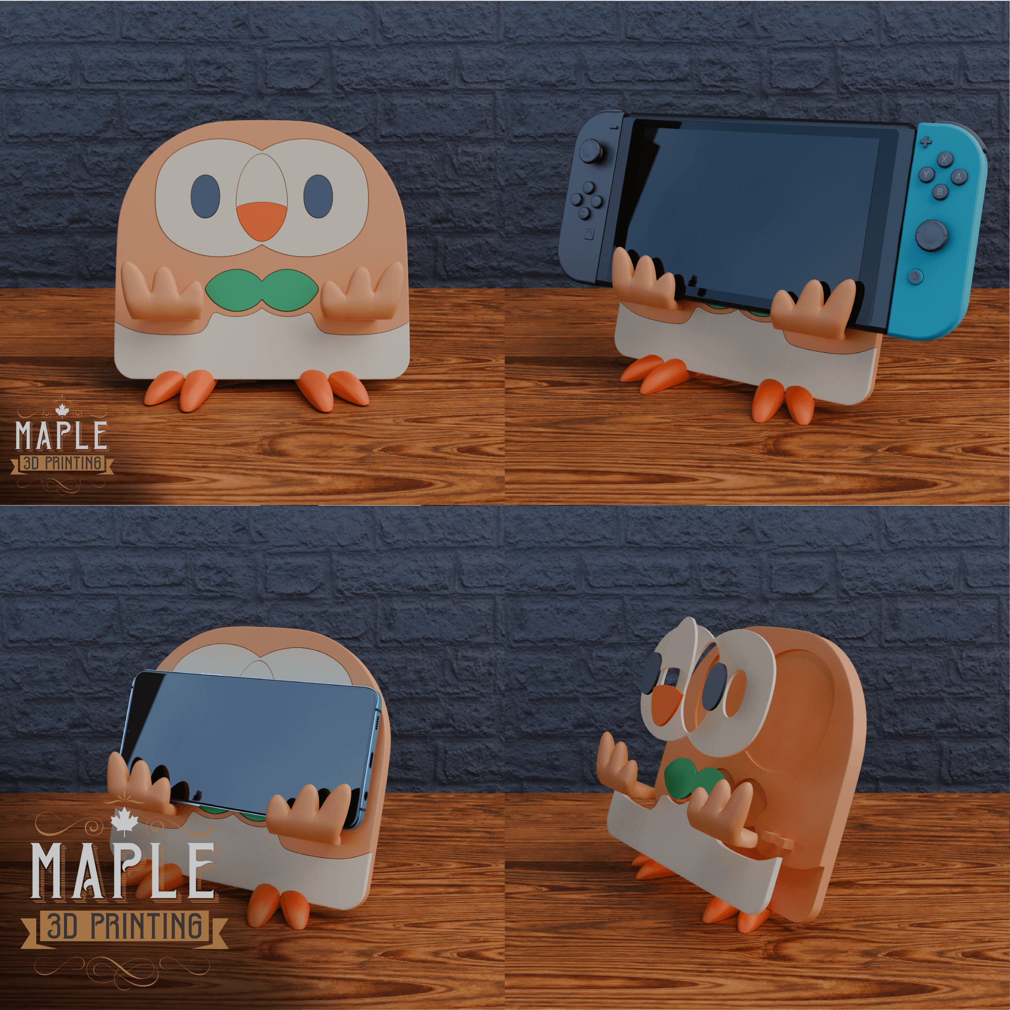 Rowlet Phone/Switch Holder - Pokemon 3d model