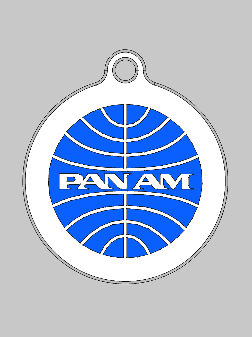 Pan Am keychain Circle 3d model