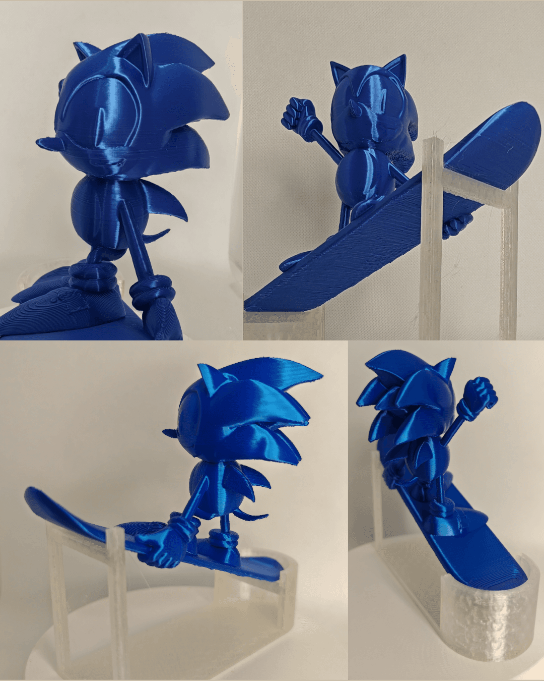 Sonic the Hedgehog Snowboard Statue Fan Art 3d model