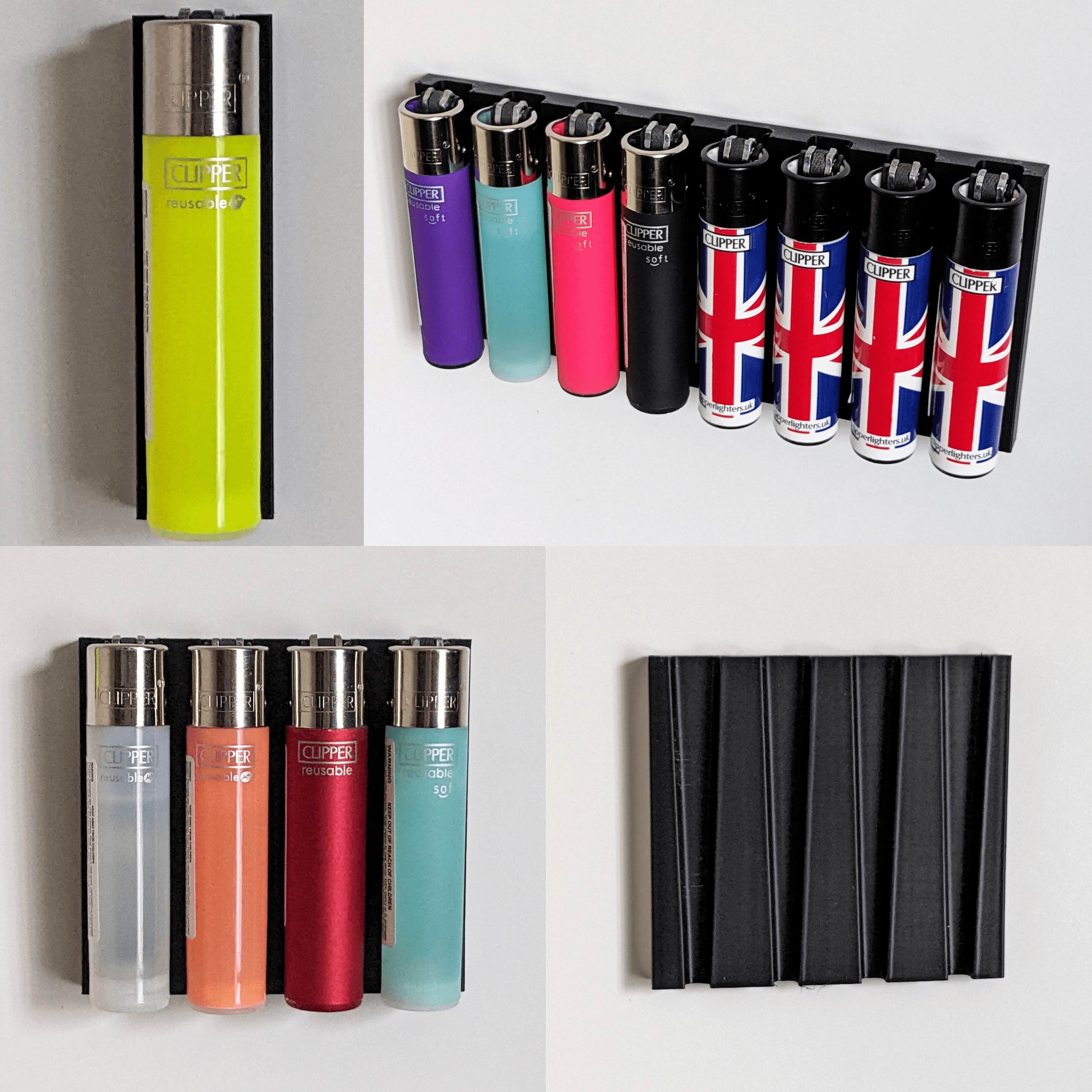 Clipper Lighter Collection Display Stand Storage Grid Holder 3d model