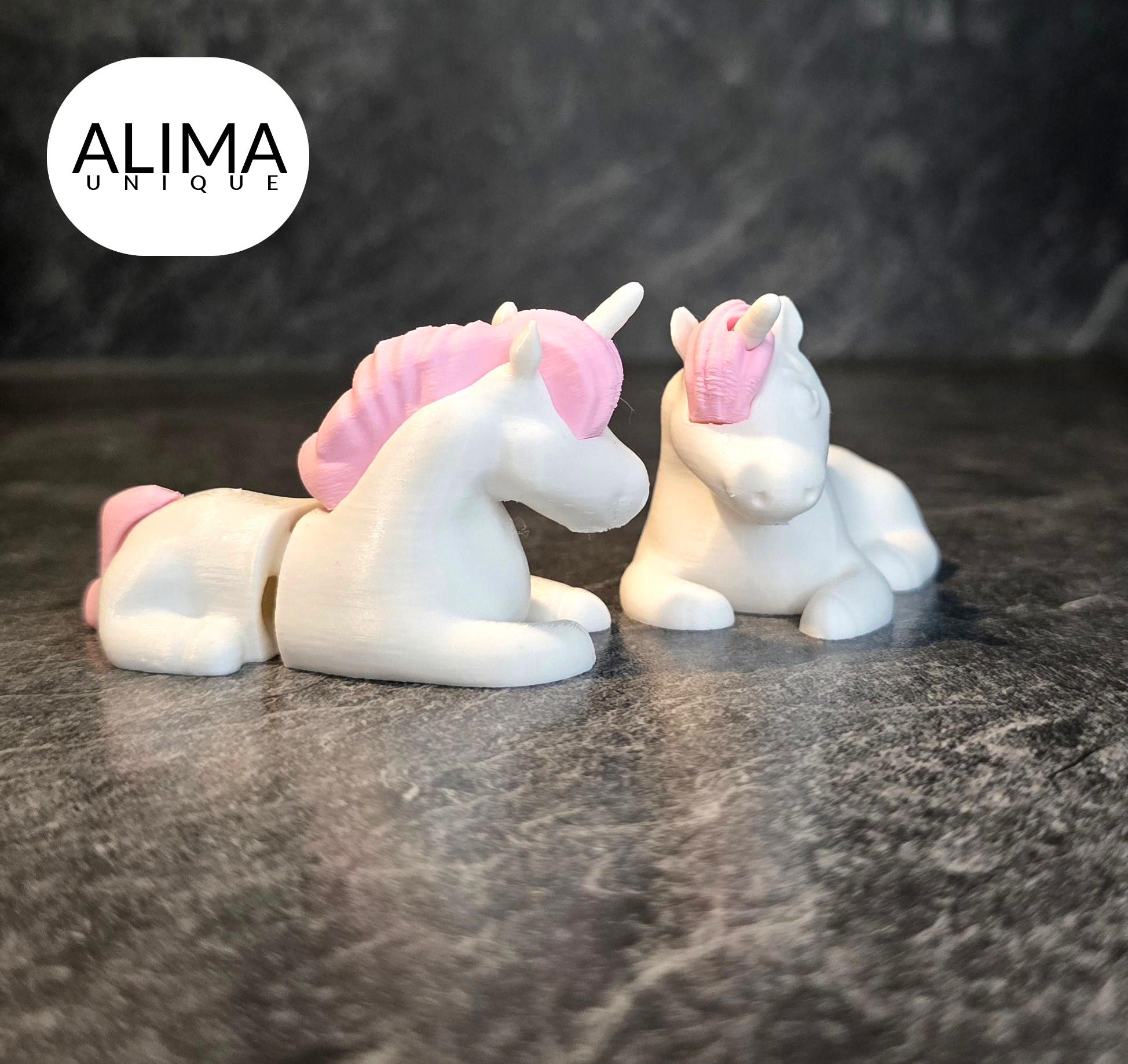 Sleeping unicorn + articulated 3d model