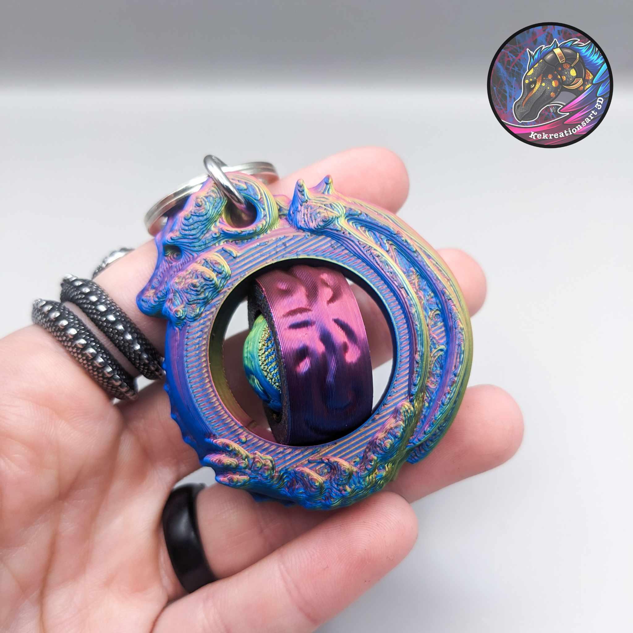 Dragon Gyroid Fidget Spinner FREE Through July 3d model