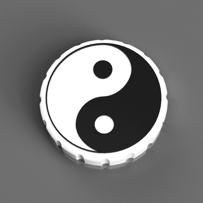 Yin-Yang Stash Jar Lid 3d model