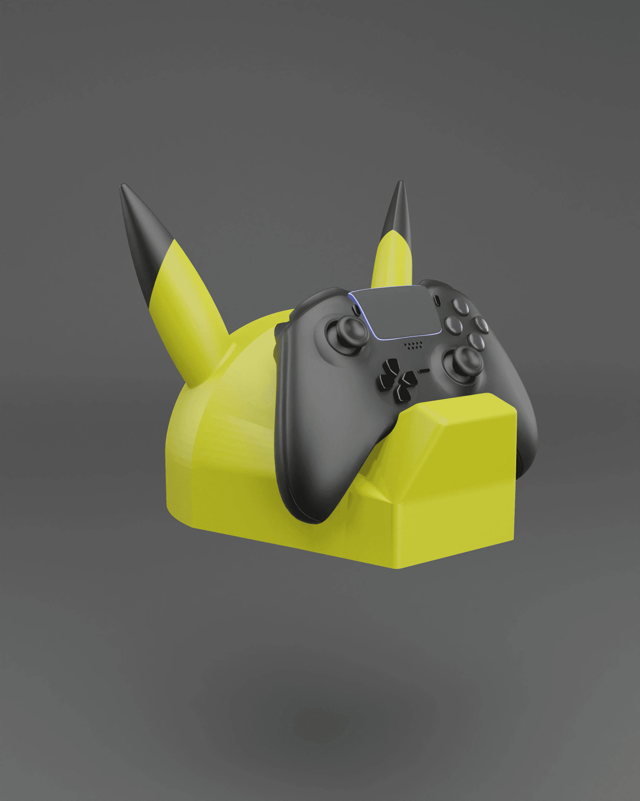 Pikachu Themed Controller Holder Free Standing - Fan Art 3d model