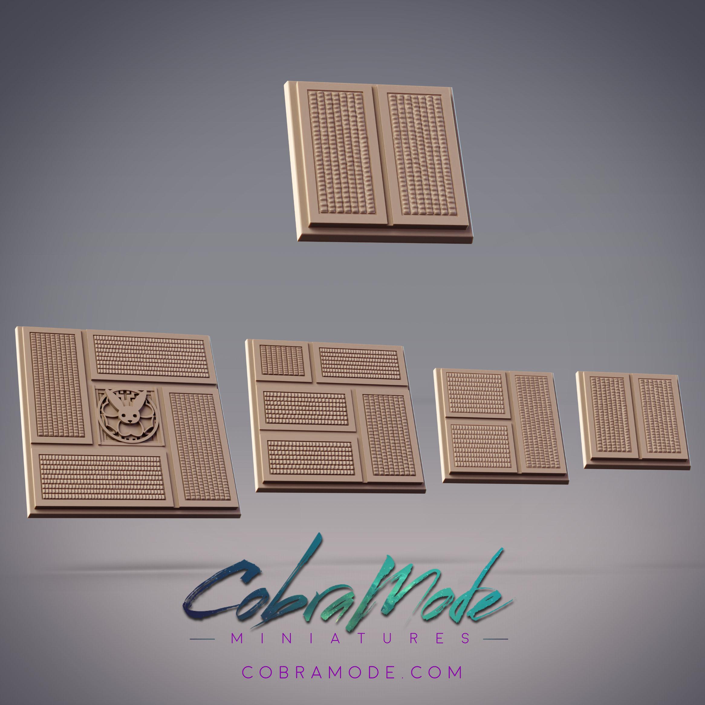 Tatami Square Base Pack (4pcs) 3d model