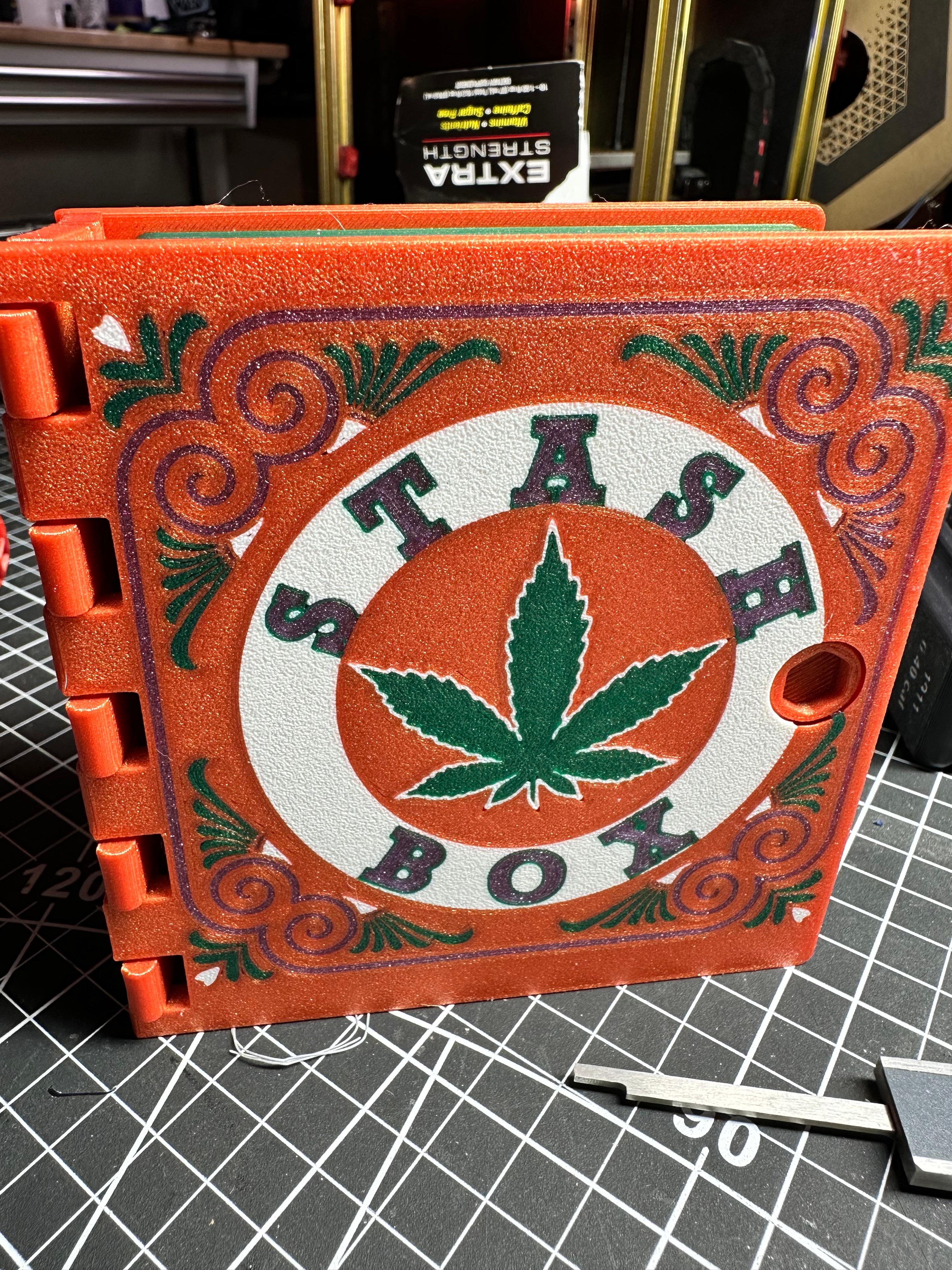 Marijuana Stash Box - Print in Place  3d model