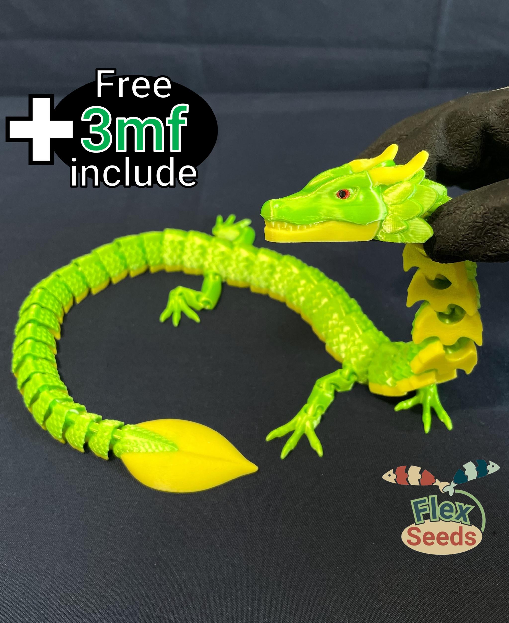 Flexi Leaf Dragon(Print-in-place) 3d model