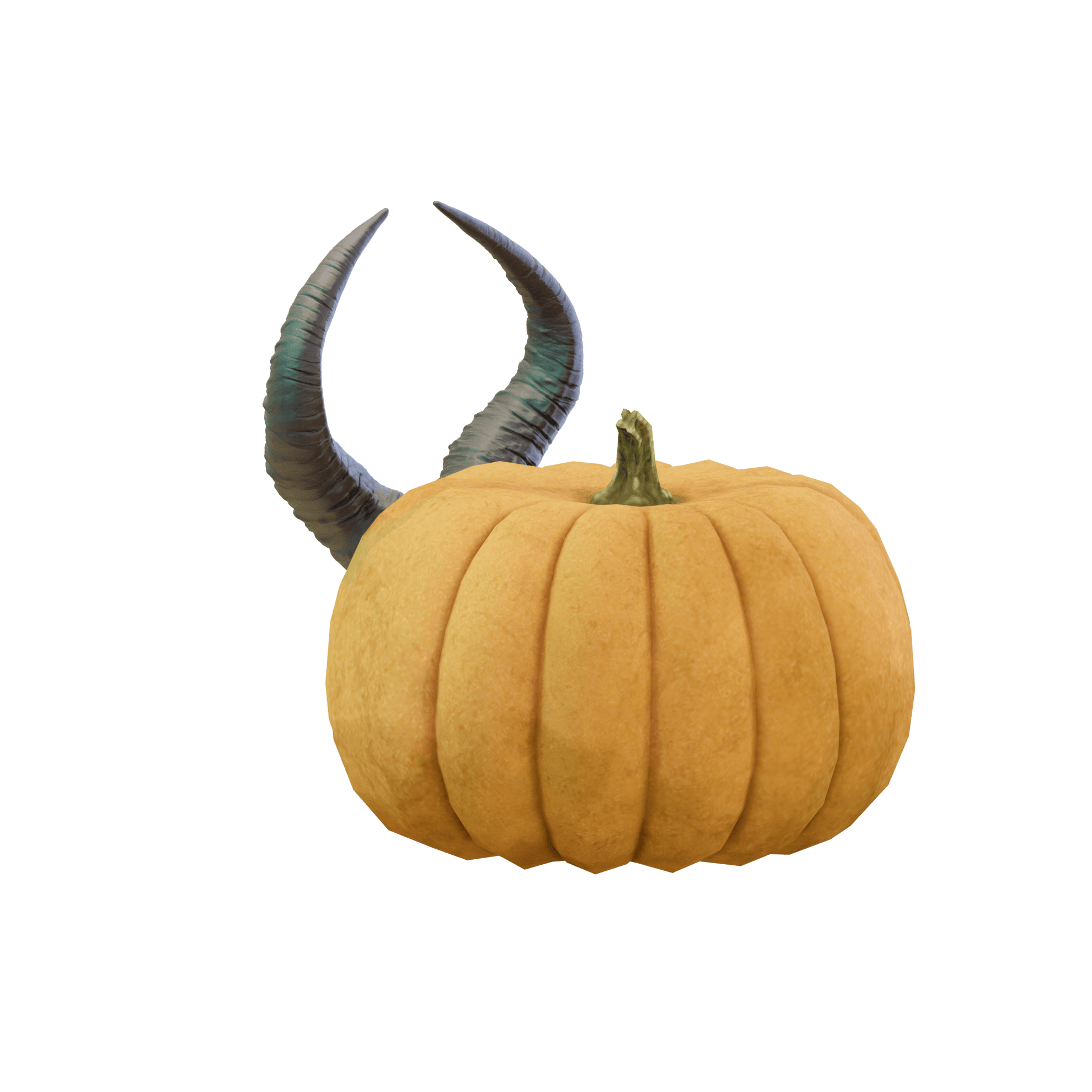 Mr Pumpkin Head Horns 2 3d model