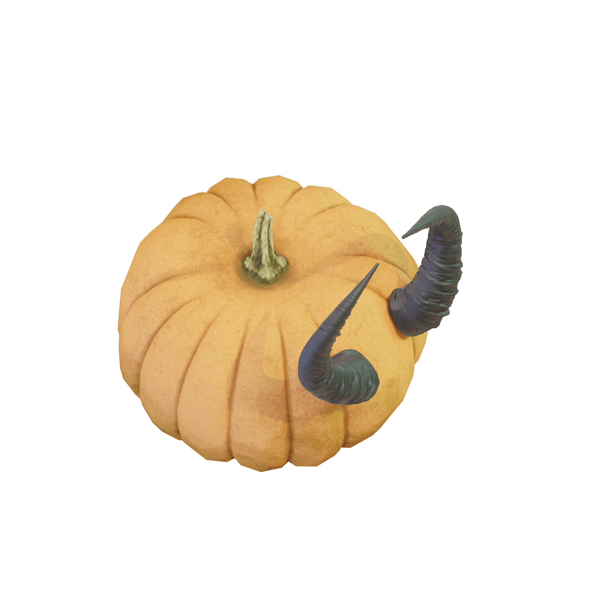 Mr Pumpkin Head Horns 2 3d model