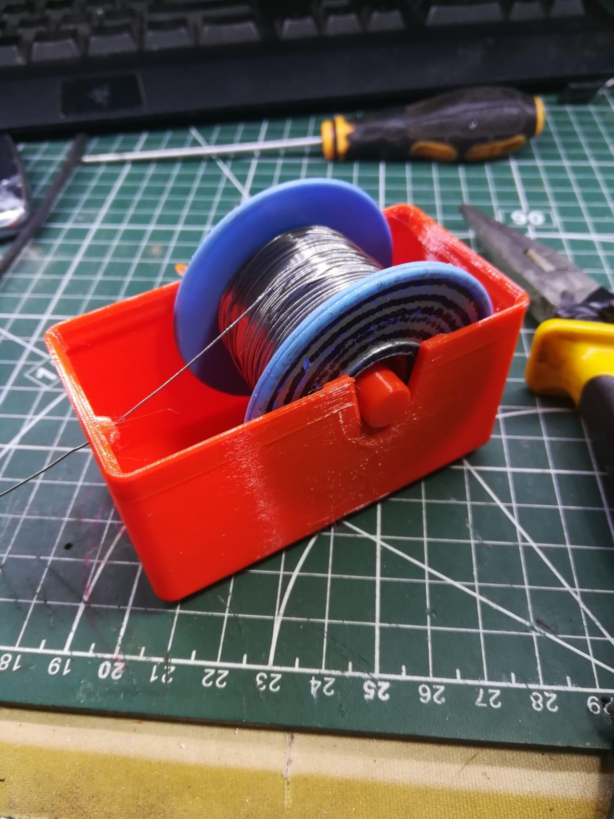 gridfinity soldering spool holder 3d model