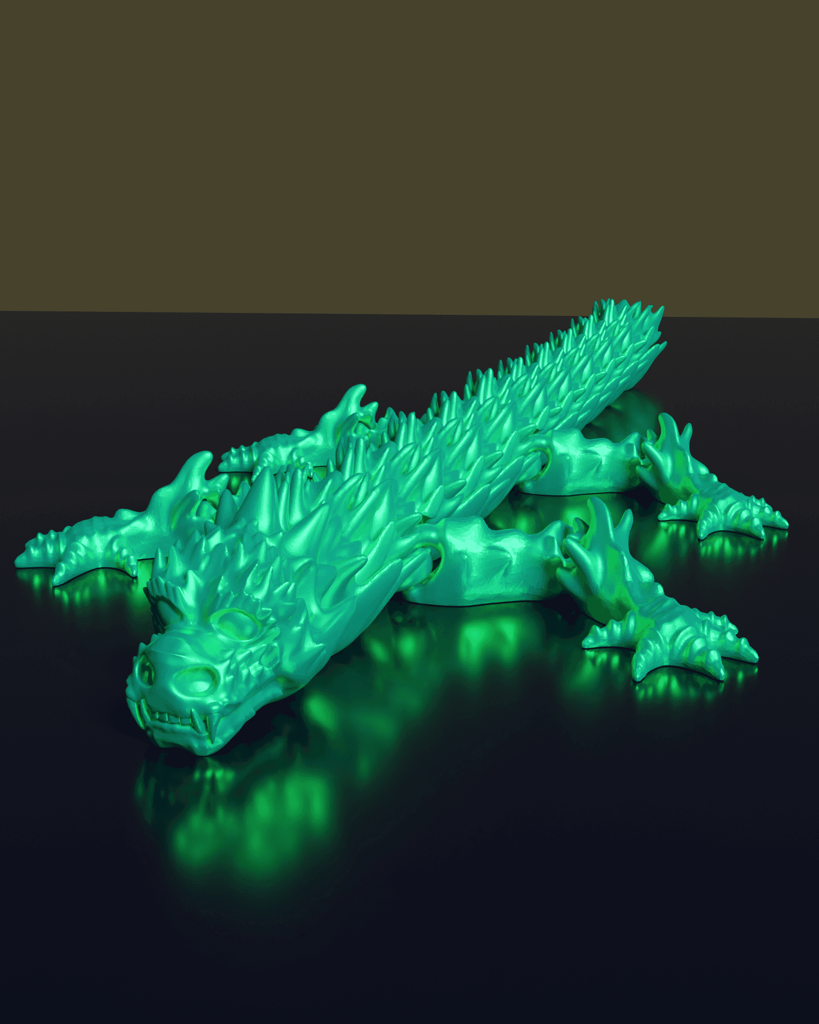 Flexi Ancient Dragon - Support free - Print in Place 3d model