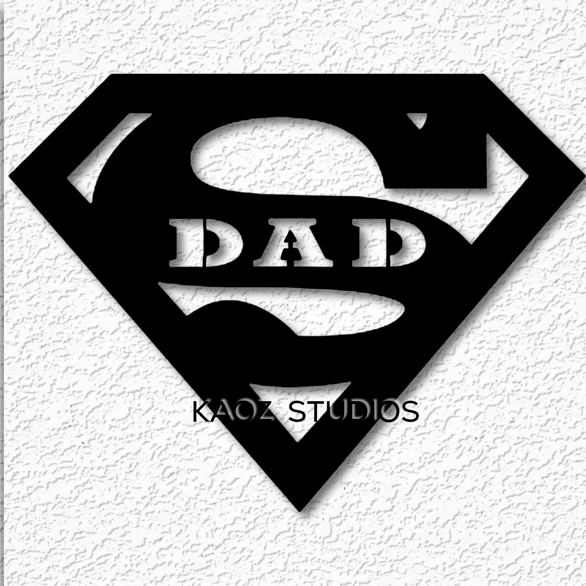 super da wall art hero wall decor for fathers day 3d model