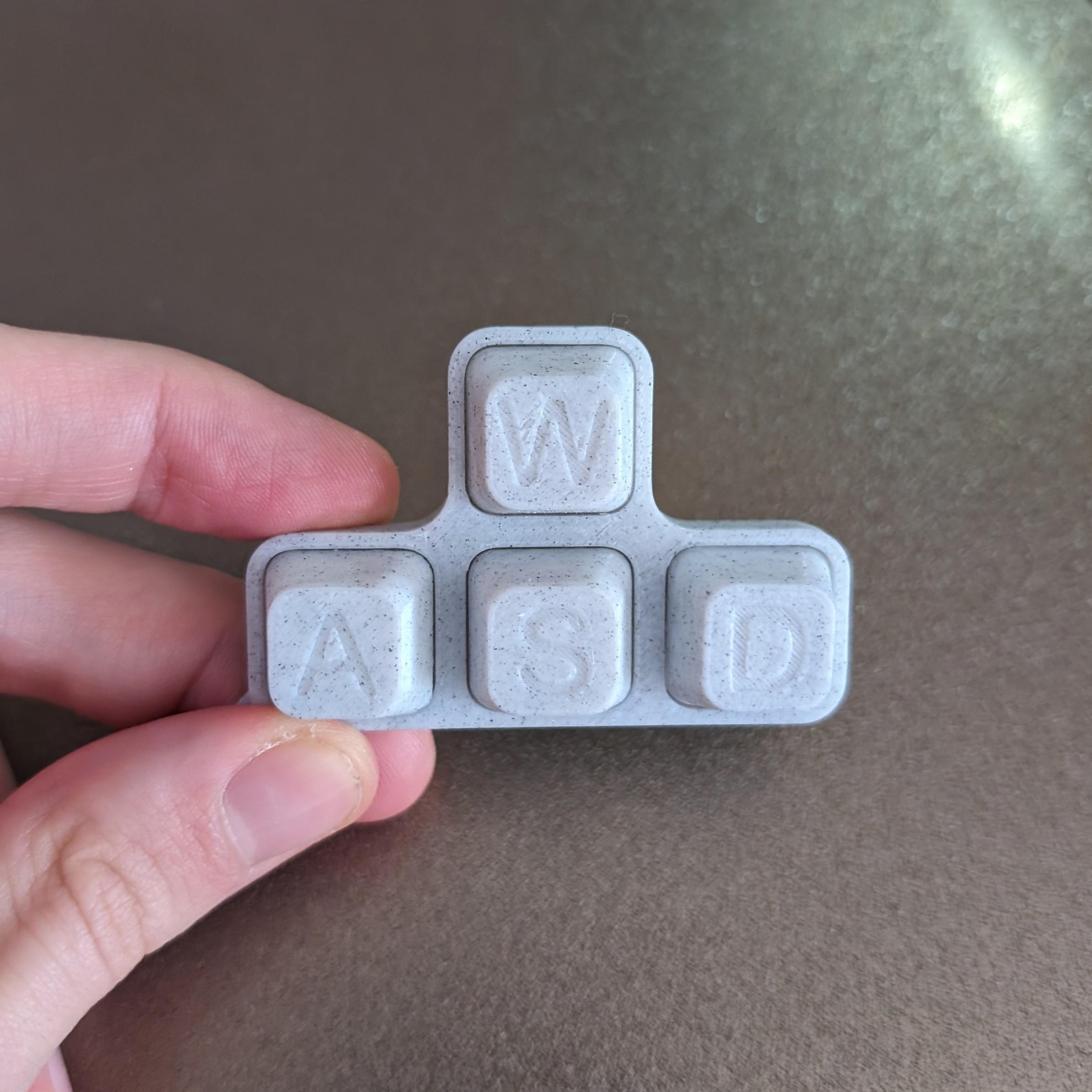 Fidget keyboard Keychain WASD 3d model