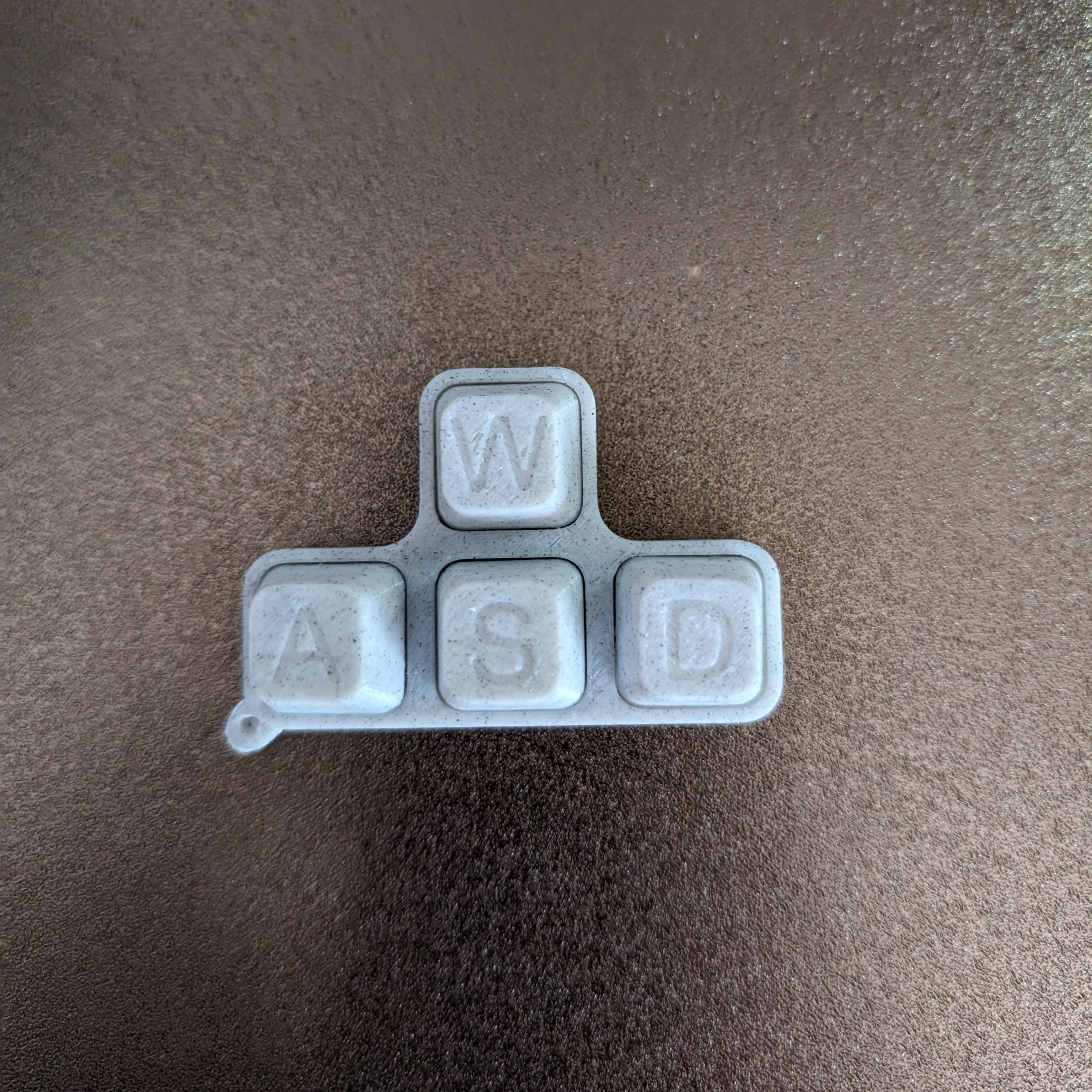 Fidget keyboard Keychain WASD 3d model