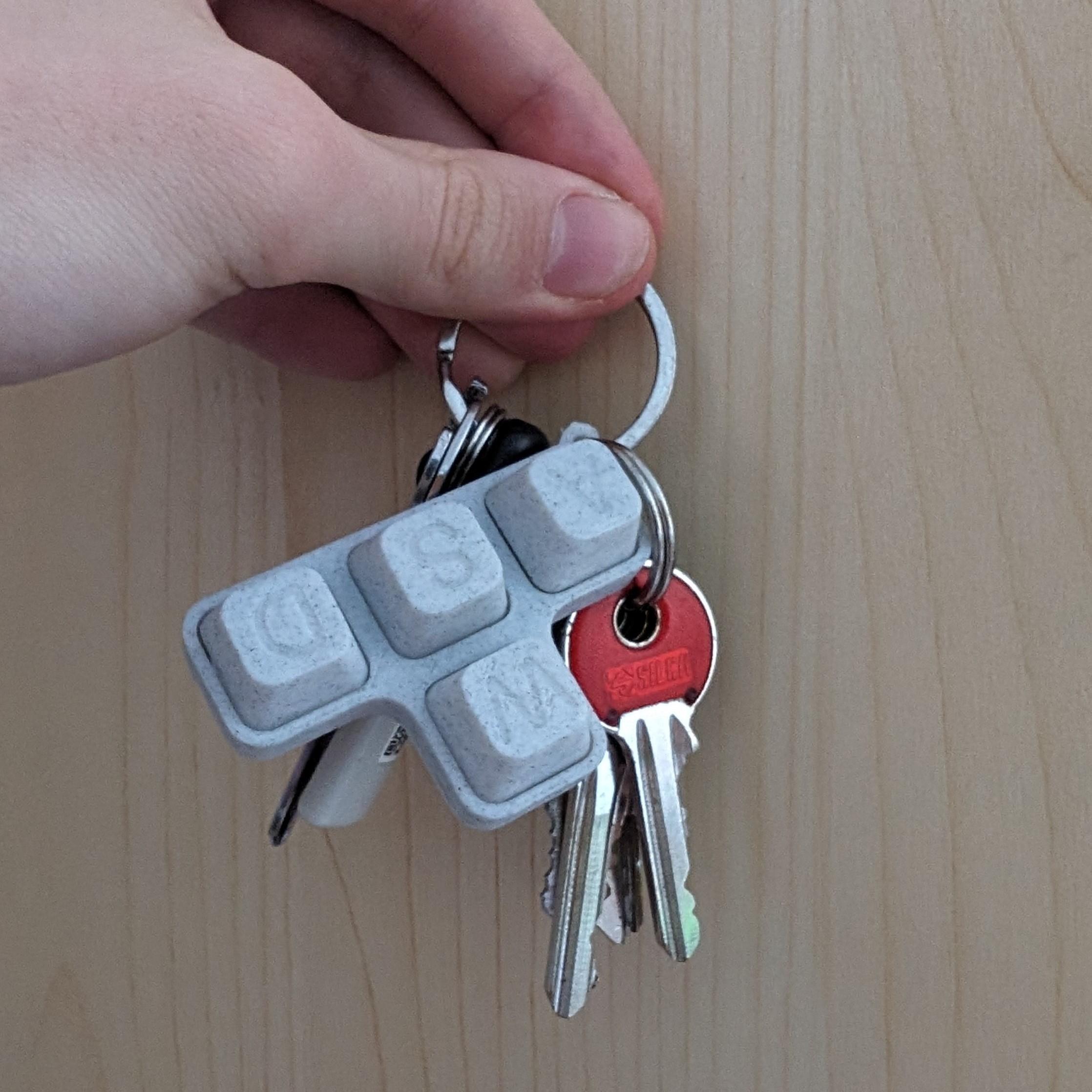 Fidget keyboard Keychain WASD 3d model