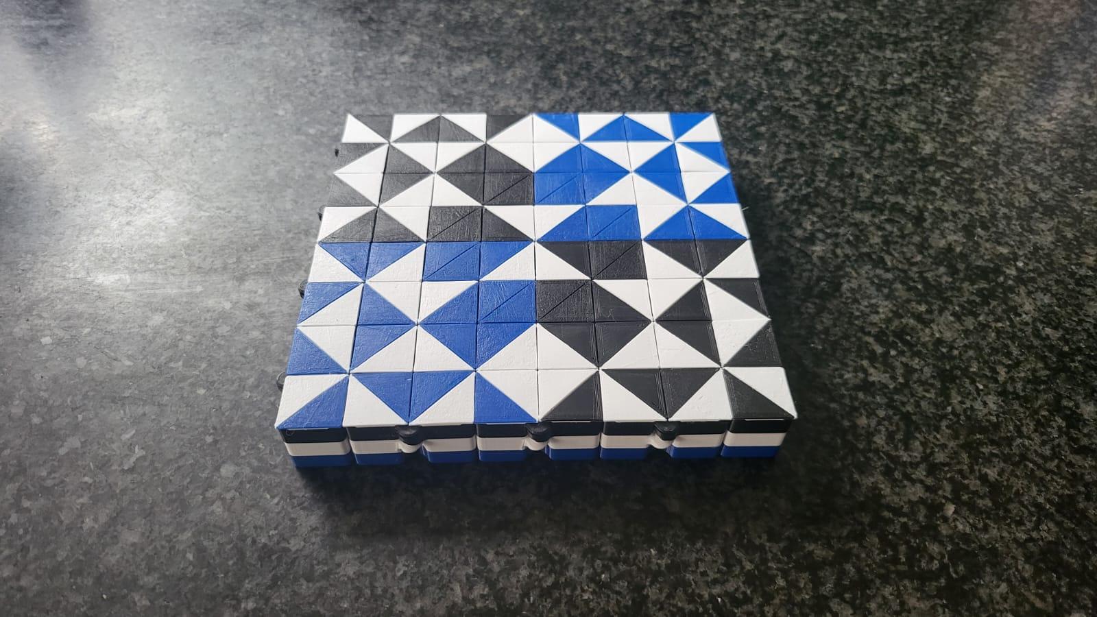 Auxetic Tile // 18mm Diagonal Split 3d model