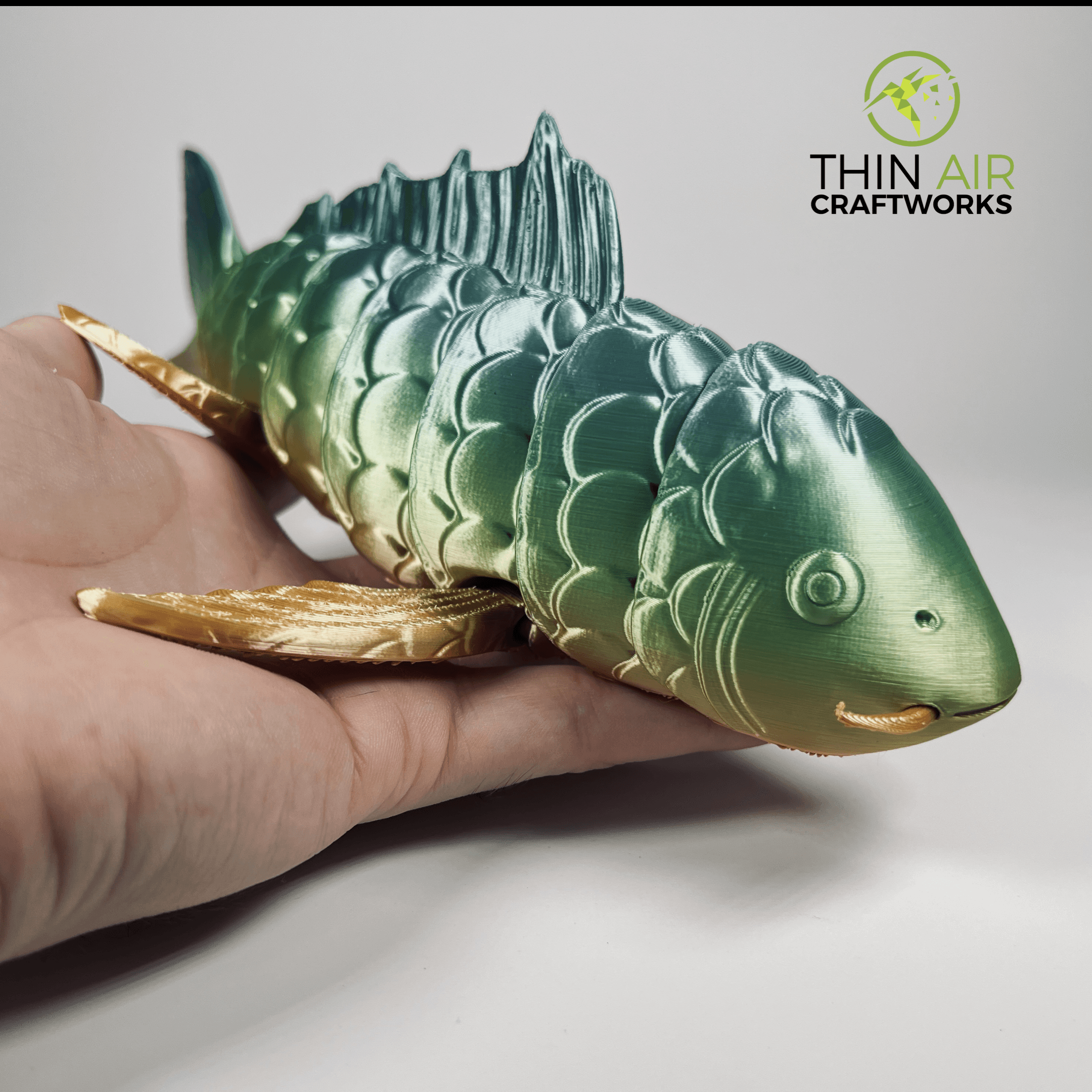 Articulating Koi Fish - Koi Fish Fidget, Flexible Print in Place (No Supports) 3d model