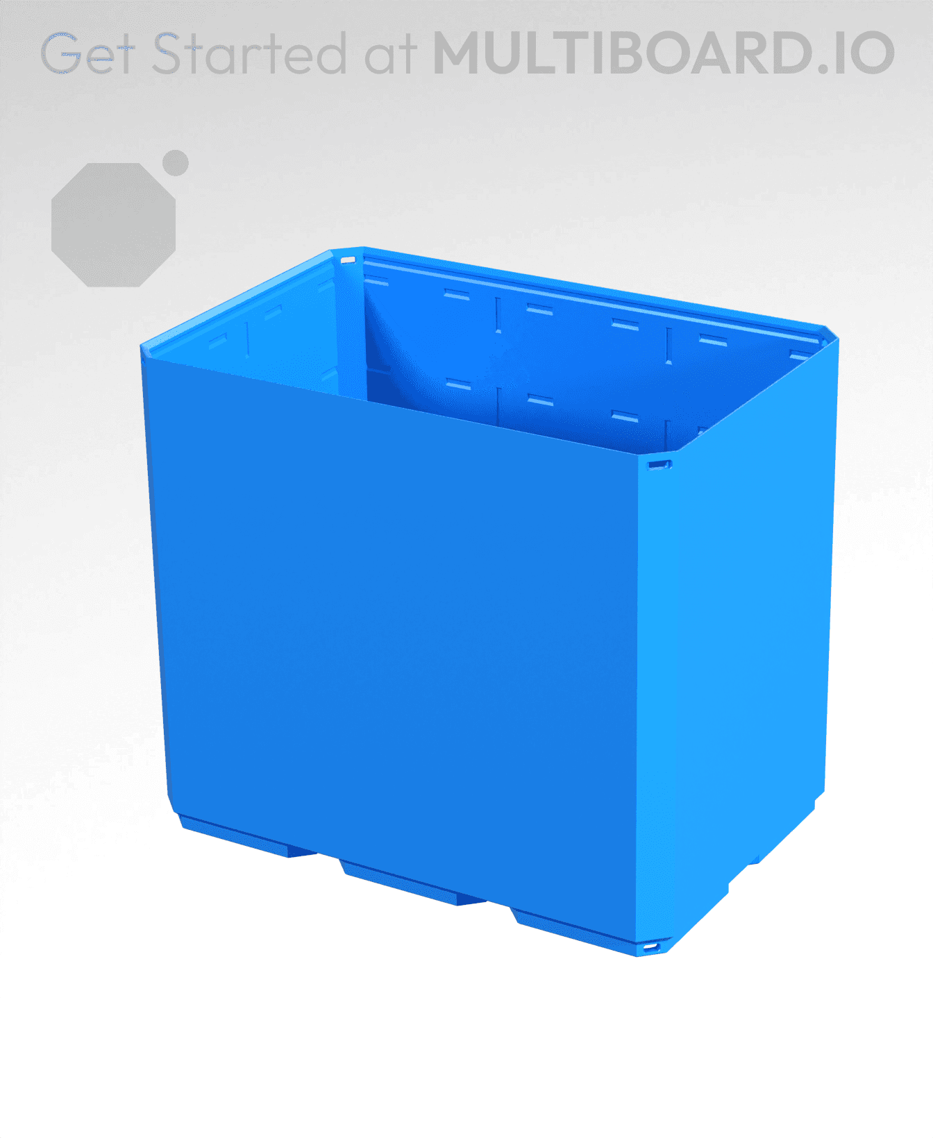 3x2x2.5 - Simple Walls - Multibin Shell 3d model