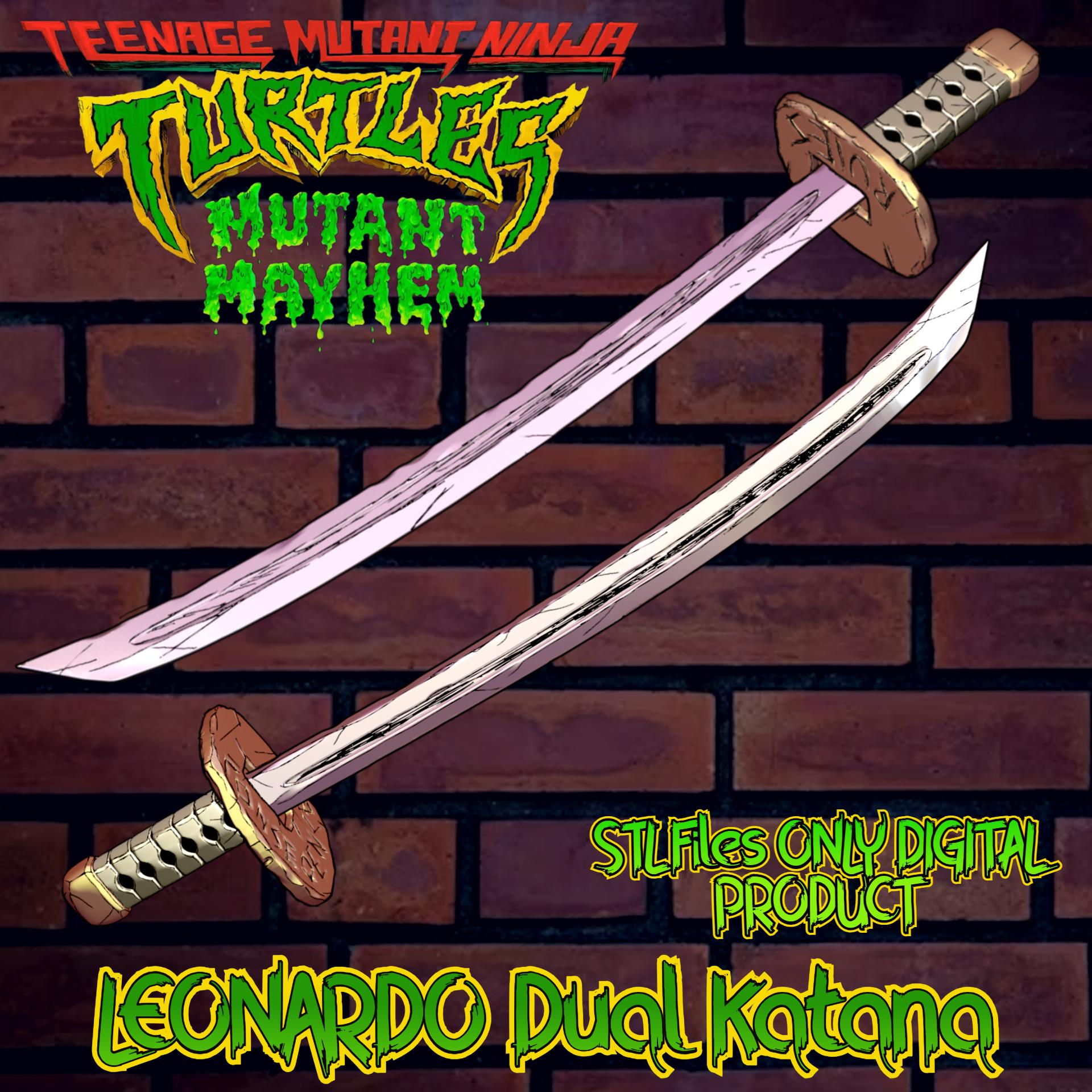 LEONARDO DUAL KATANA TEENAGE MUTANT NINJA TURTLES TOTAL MAYHEM 3d model