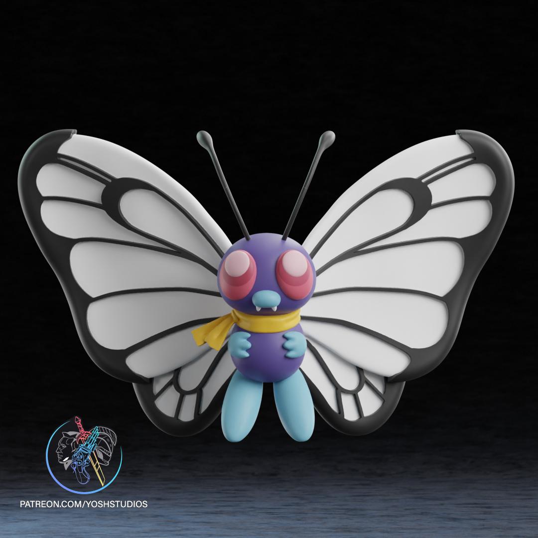 Life Size Butterfree 3D Printer STL File 3d model