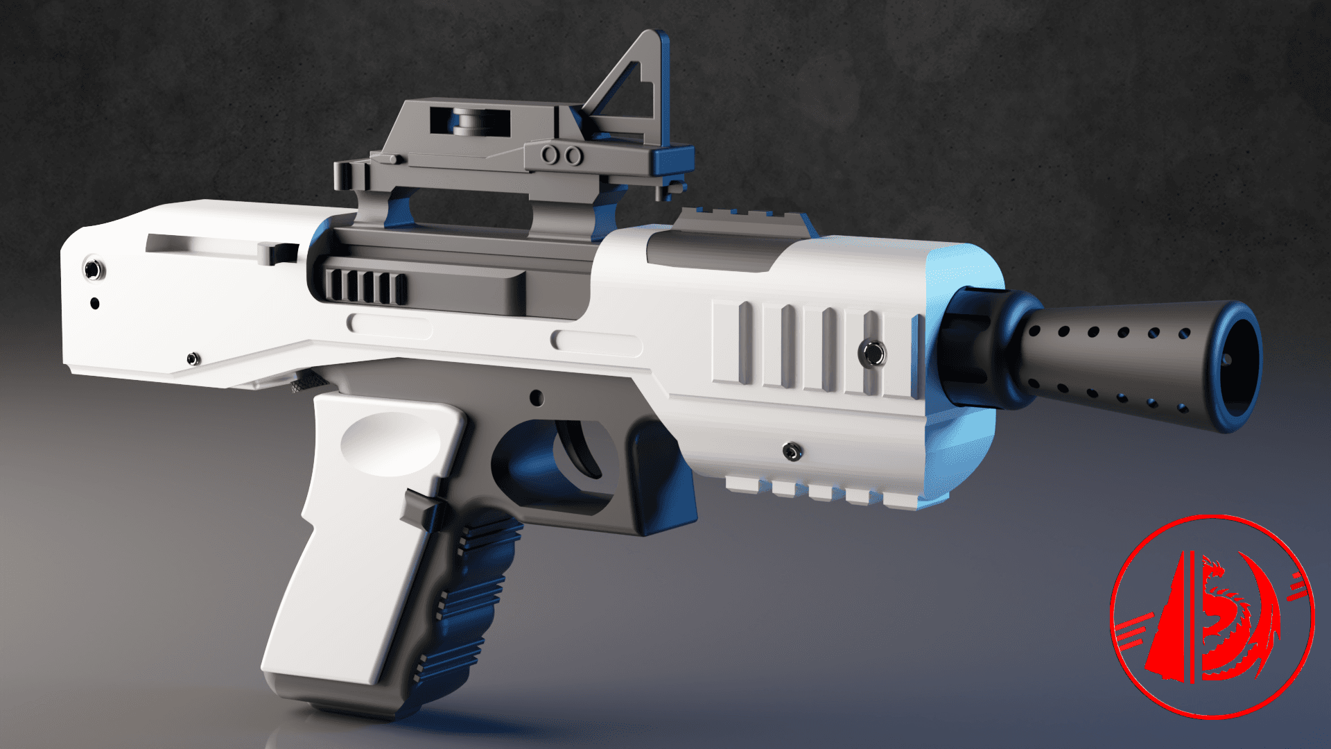 SE-44C Blaster - Star Wars 3d model