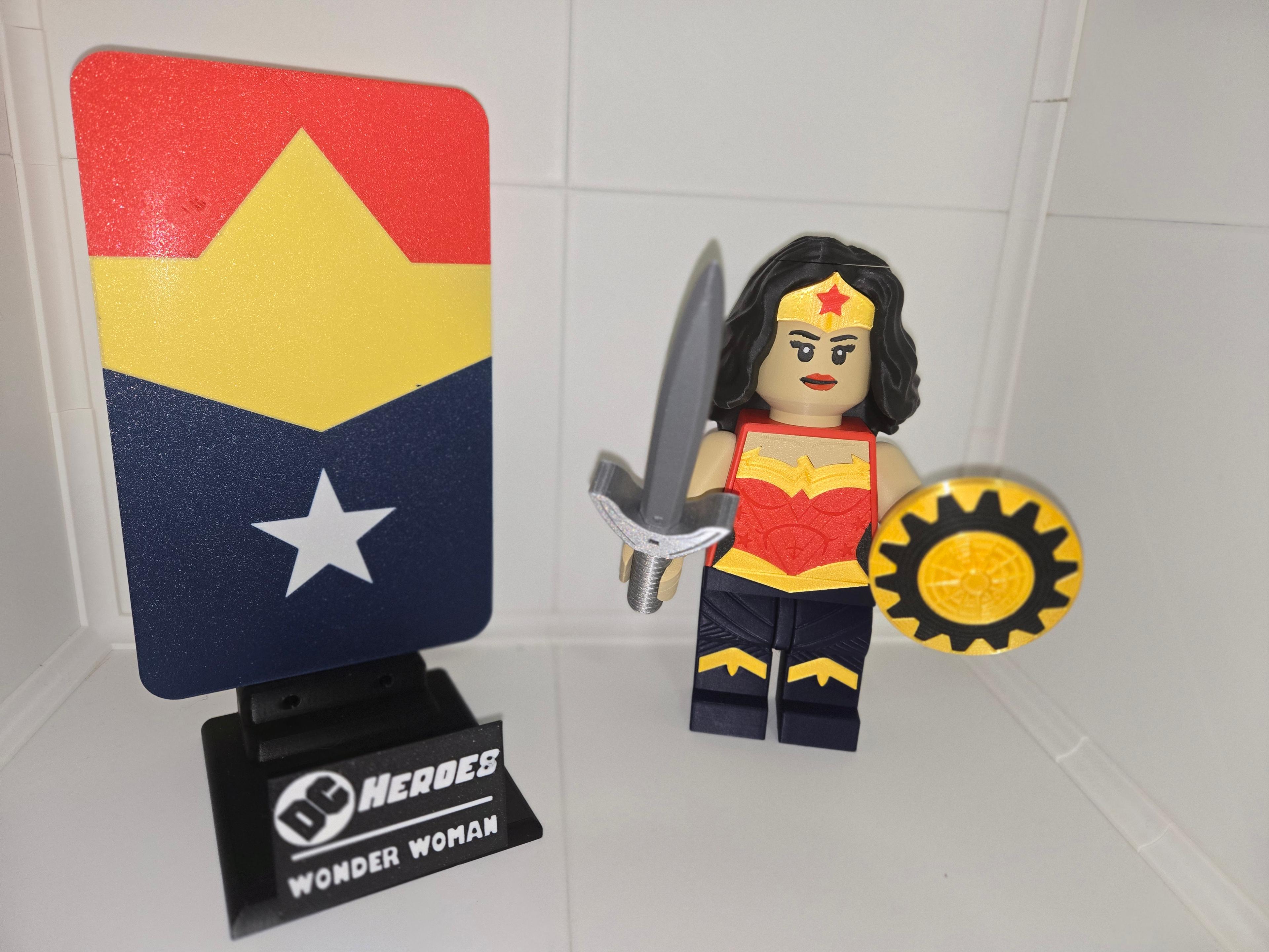 Wonder Woman Multicolor Nameplate 3d model