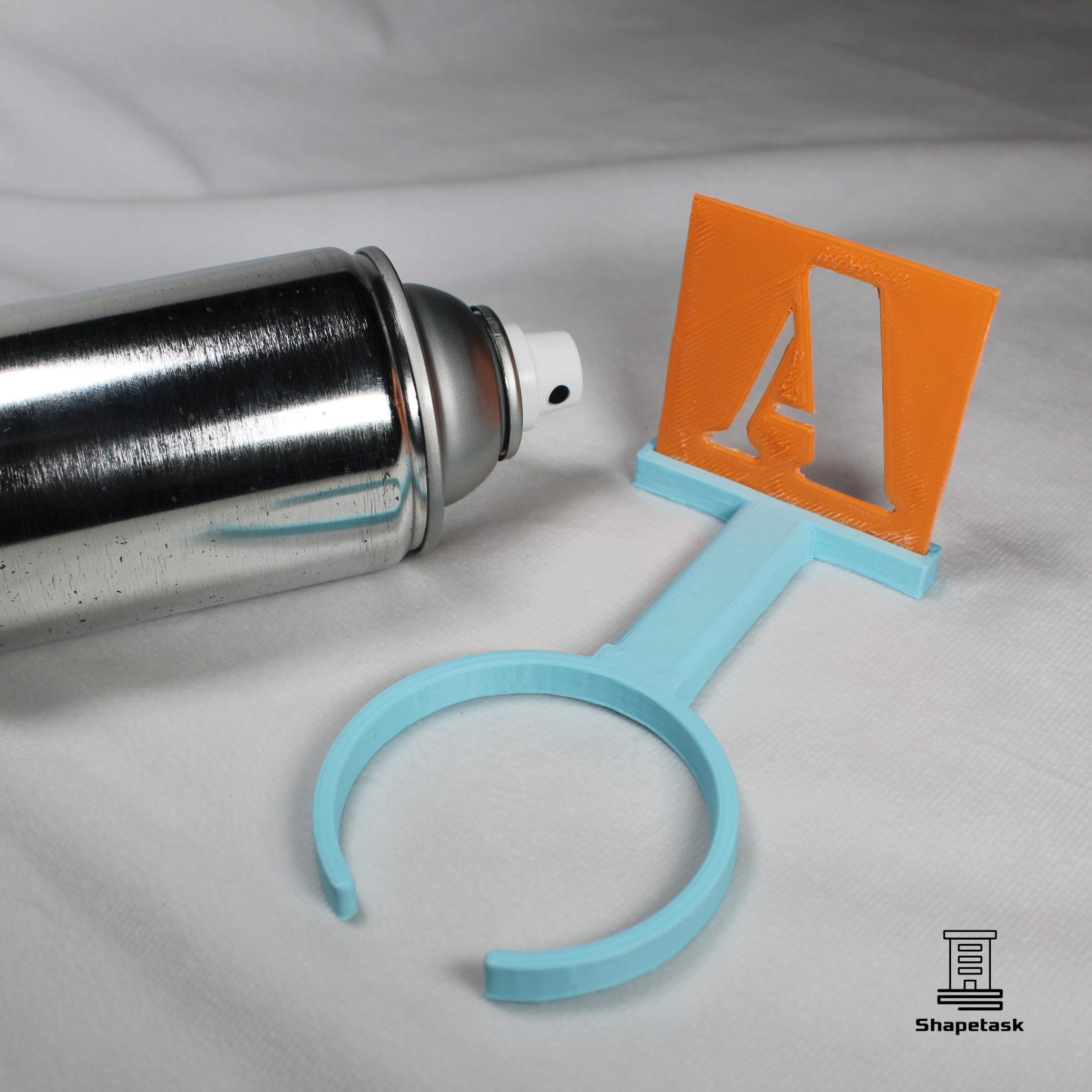 Spray Paint Can Stencil Holder 3d model