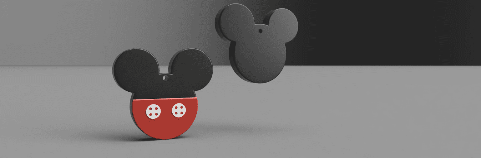 Mickey Mouse Keychain.stl 3d model