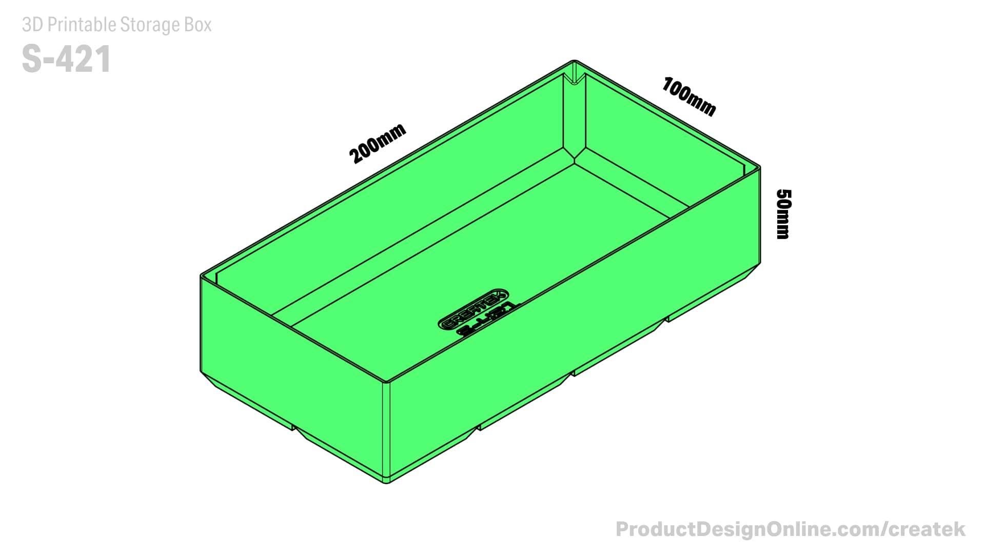 CREATEK S-421 | 3D Printable Storage Box (STL) 3d model