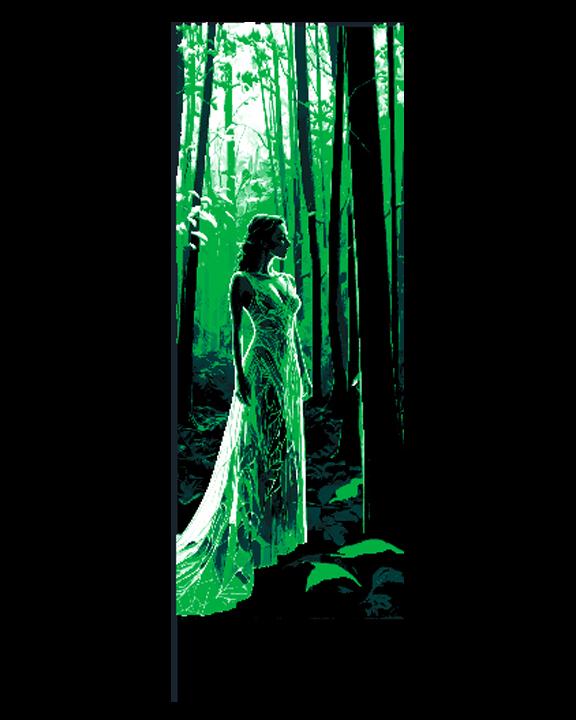 The Lady of the Forest Walking amongst the Trees - Set of 3 Bookmarks 3d model