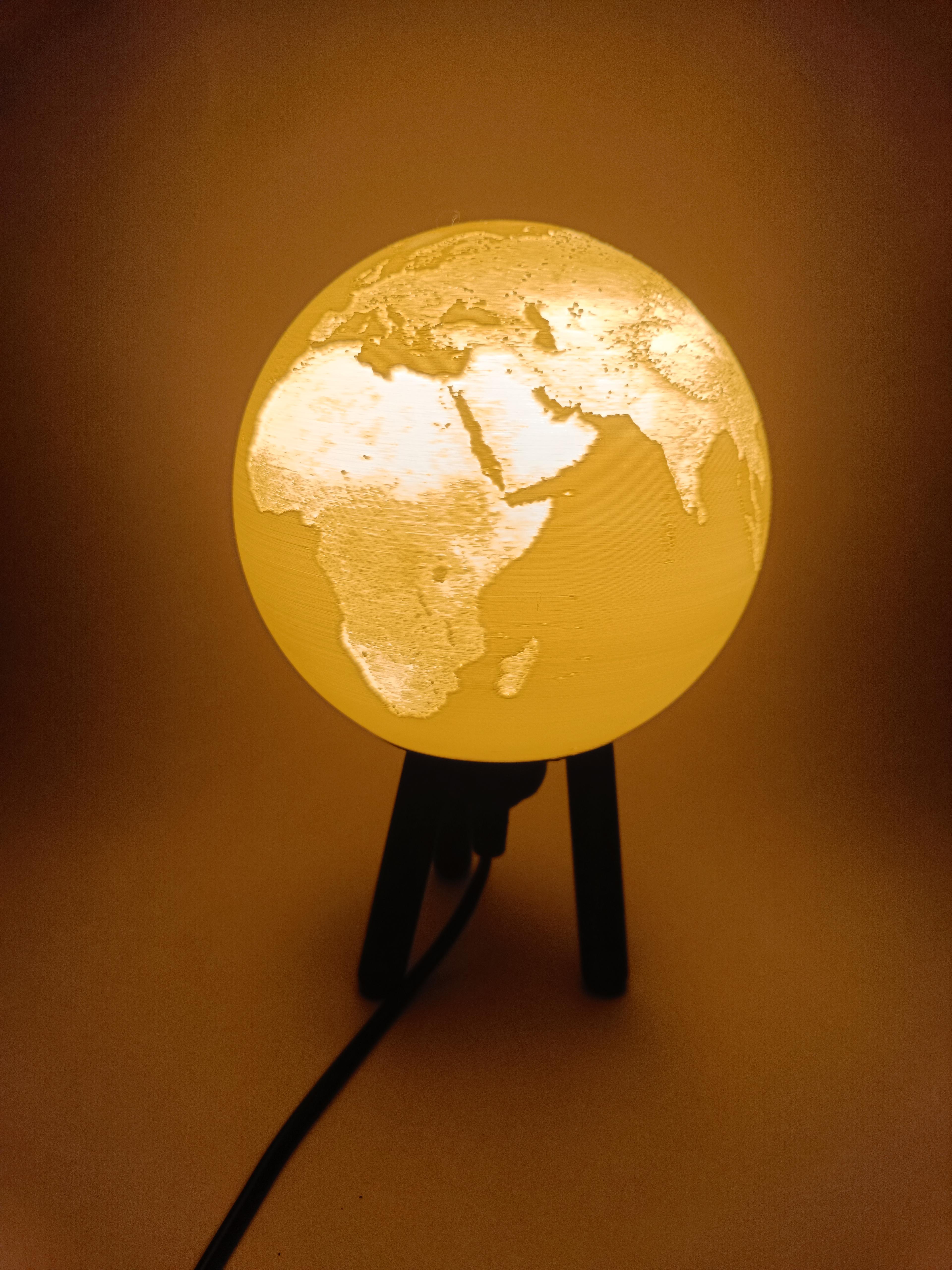 Hybrid Hanging/Desk Earth Lamp 3d model