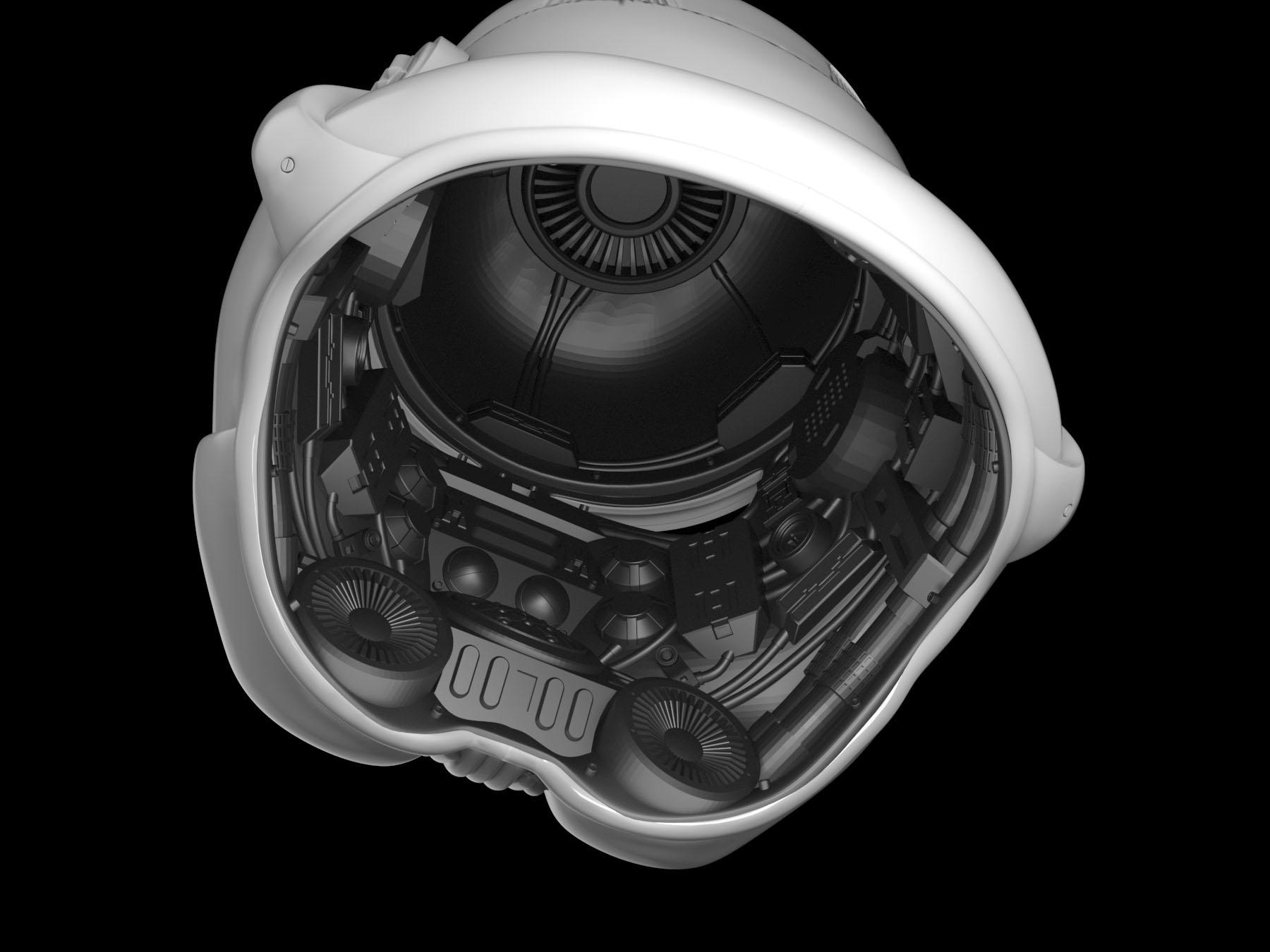 StormTrooper Helmet With Interior Details 3d model