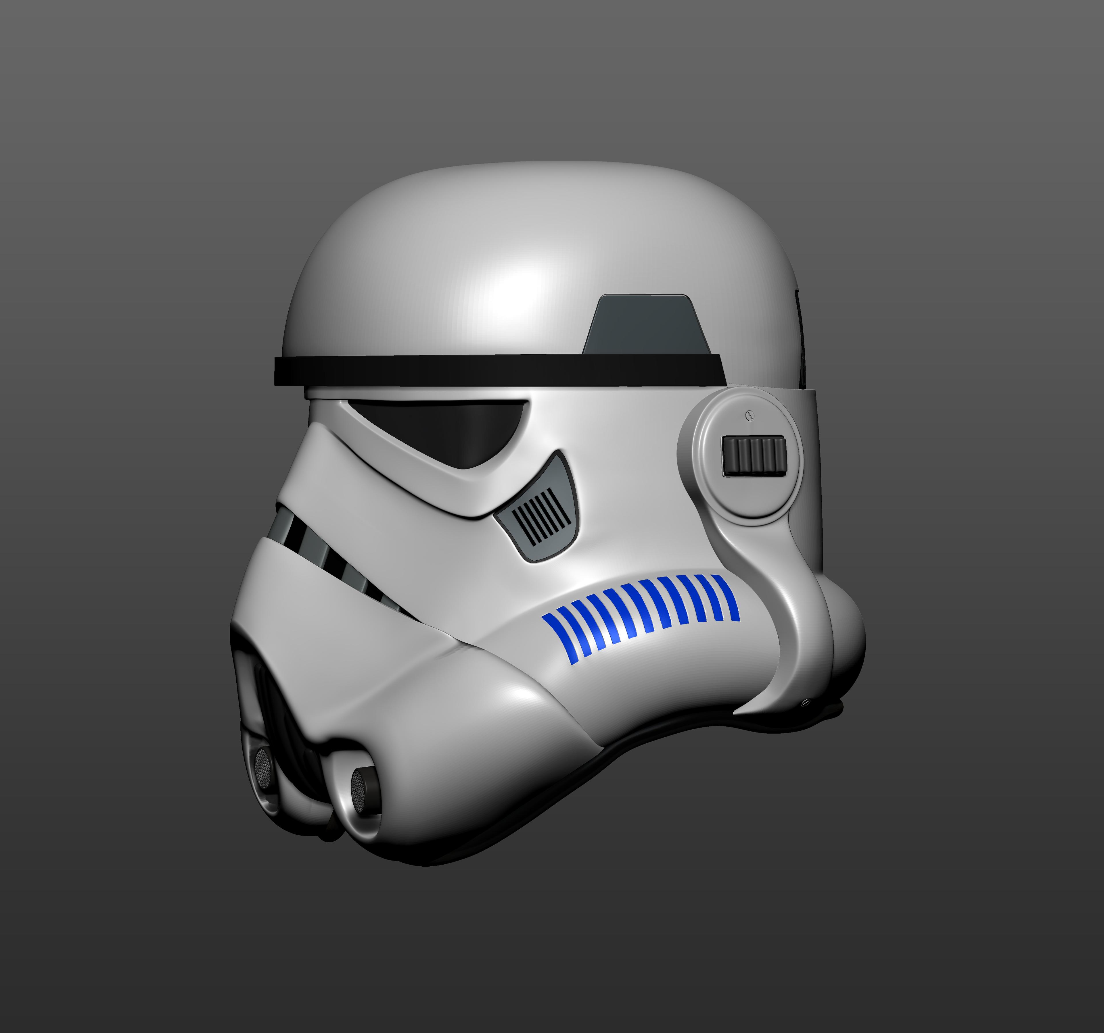 StormTrooper Helmet With Interior Details 3d model