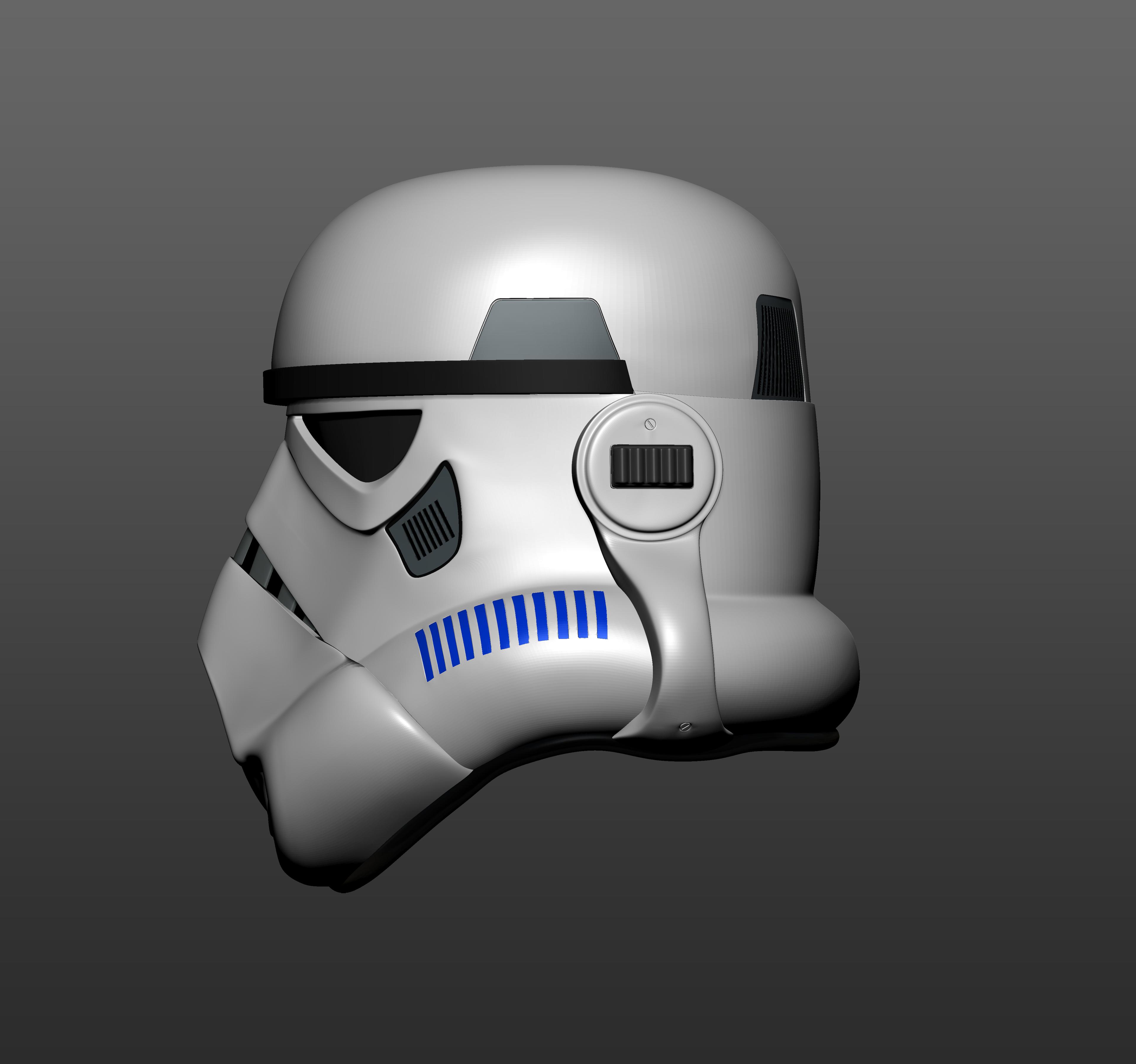 StormTrooper Helmet With Interior Details 3d model