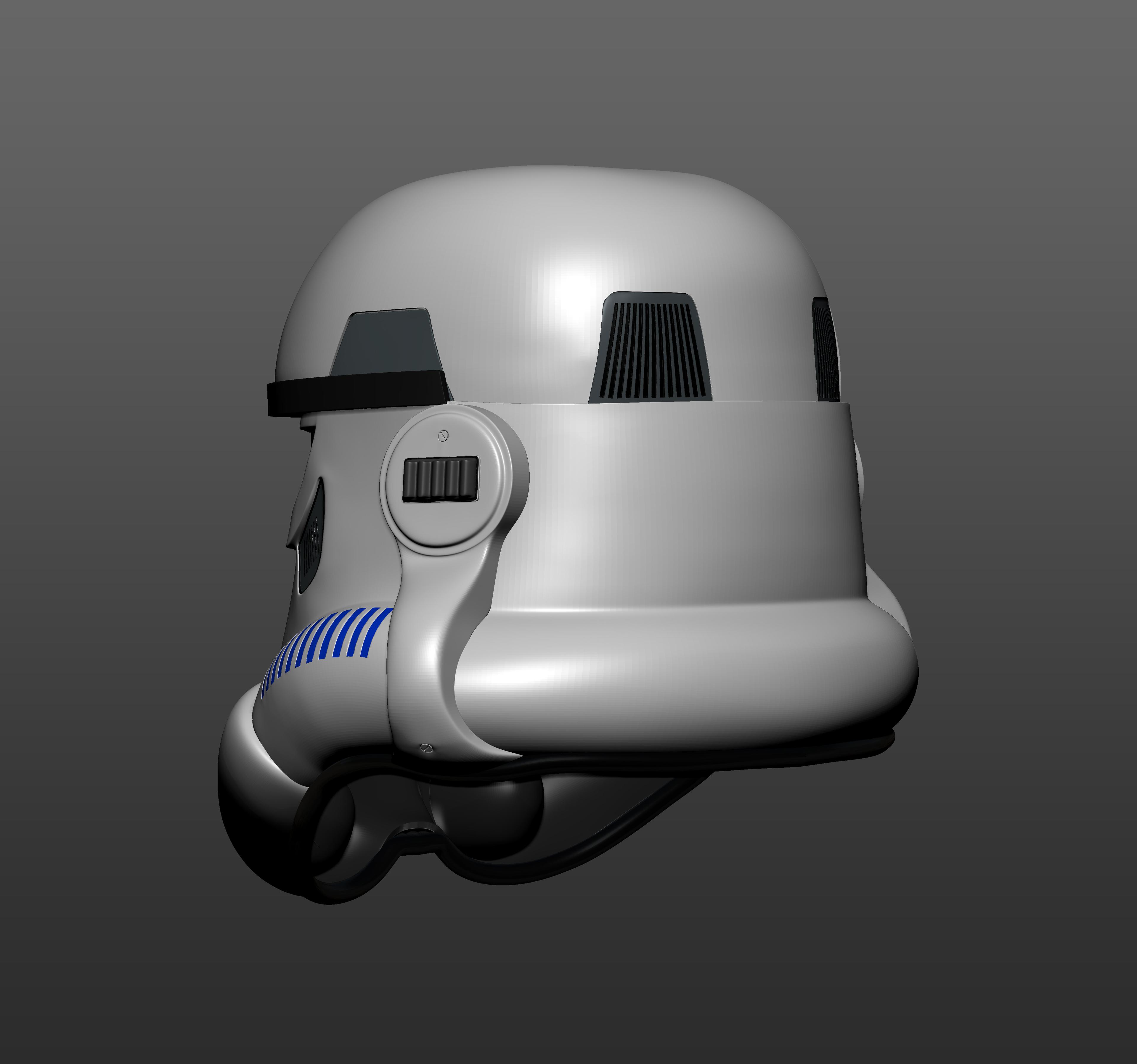 StormTrooper Helmet With Interior Details 3d model